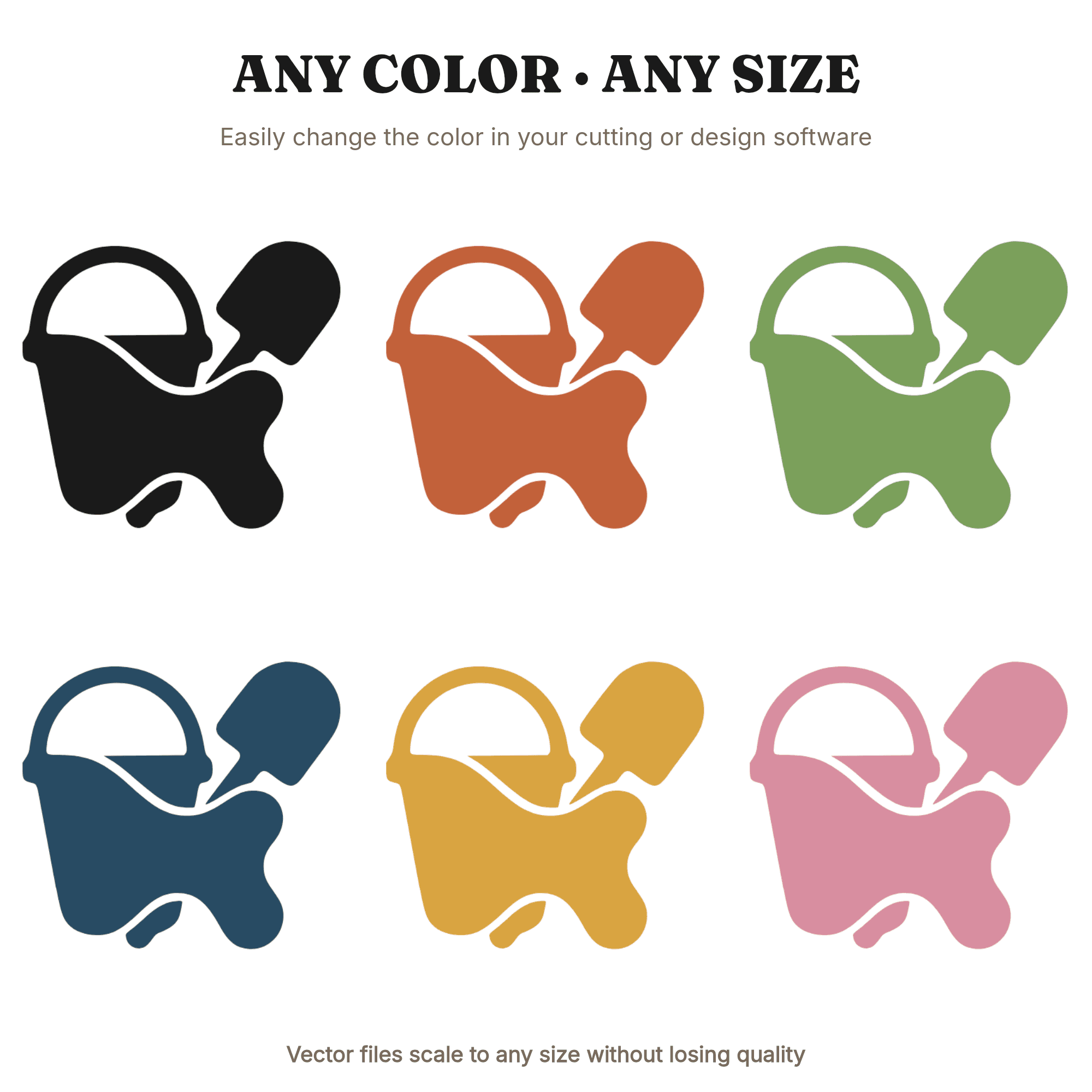Labor Day Beach Bucket Shovel SVG PNG, Blob Abstract Summer Cut File for Cricut Silhouette — view 2