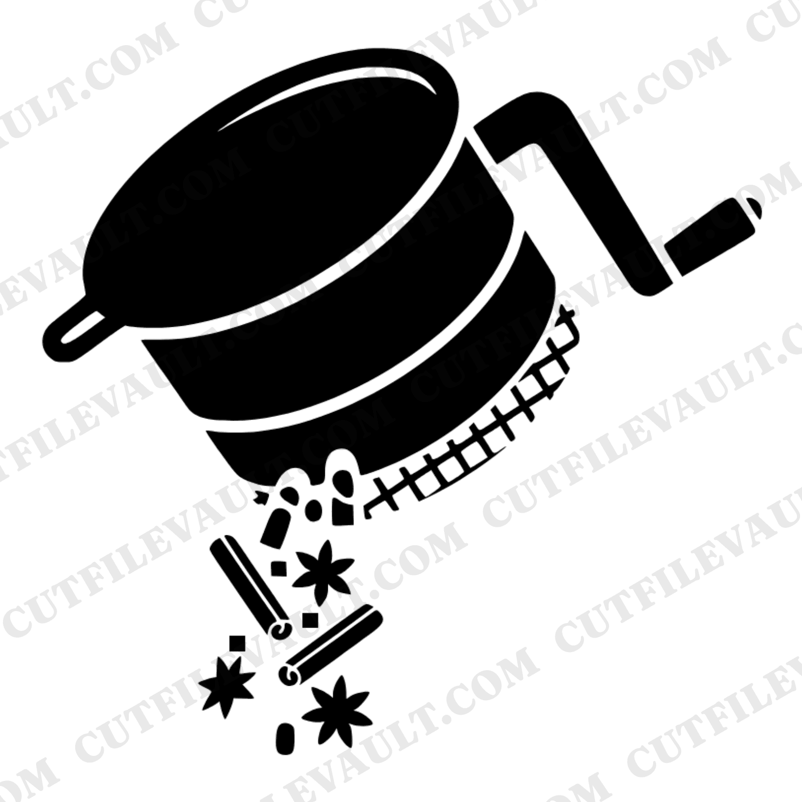 Retro Flour Sifter SVG PNG, Autumn Baking Spices Cut File, Fall Kitchen Clipart, Pumpkin Spice Season