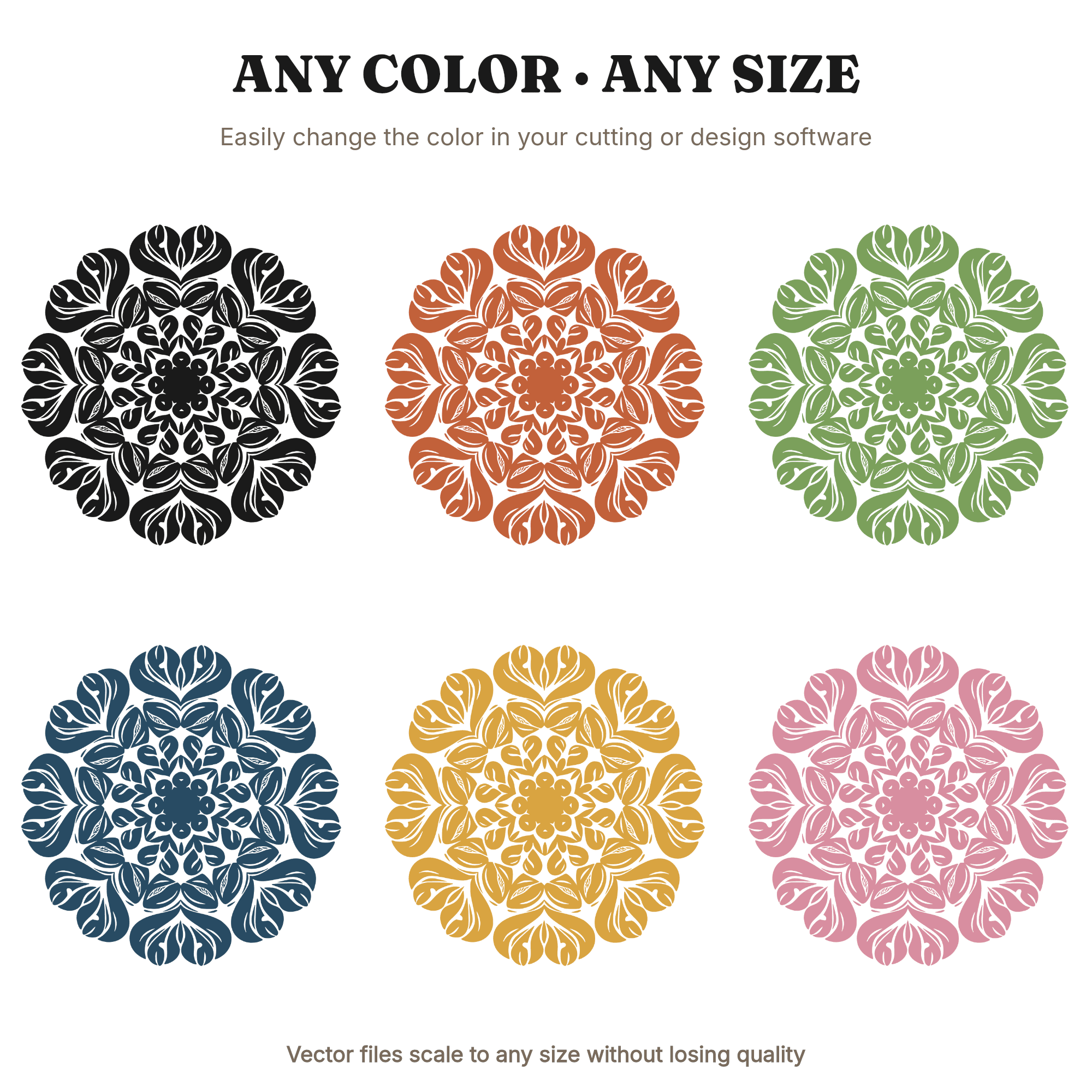 Pumpkin Spice Coffee Bean Mandala SVG PNG, Retro 70s Kitchen Wall Art, Fall Autumn Decor Cut File — view 2