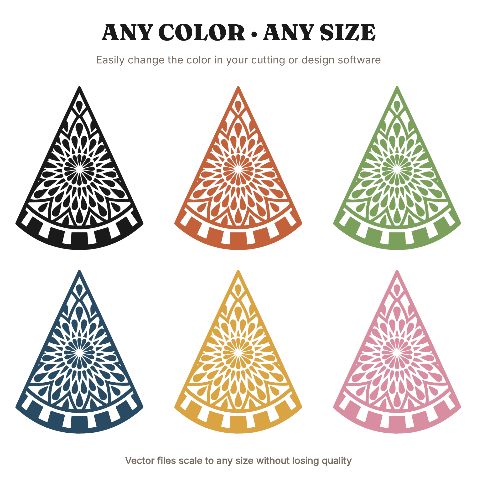 Art Deco Watermelon Mandala SVG PNG, Summer Farmhouse Decor Cut File, Geometric Fruit Design — view 2