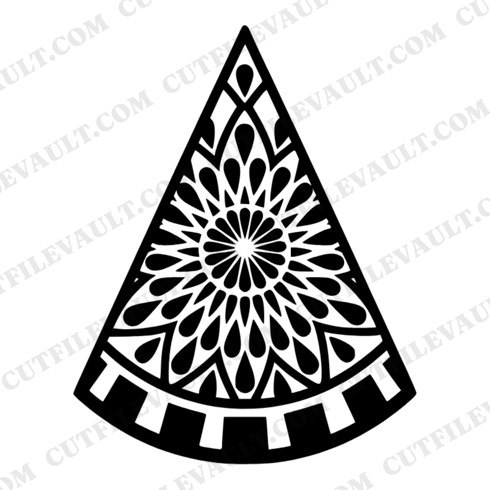 Art Deco Watermelon Mandala SVG PNG, Summer Farmhouse Decor Cut File, Geometric Fruit Design — view 1