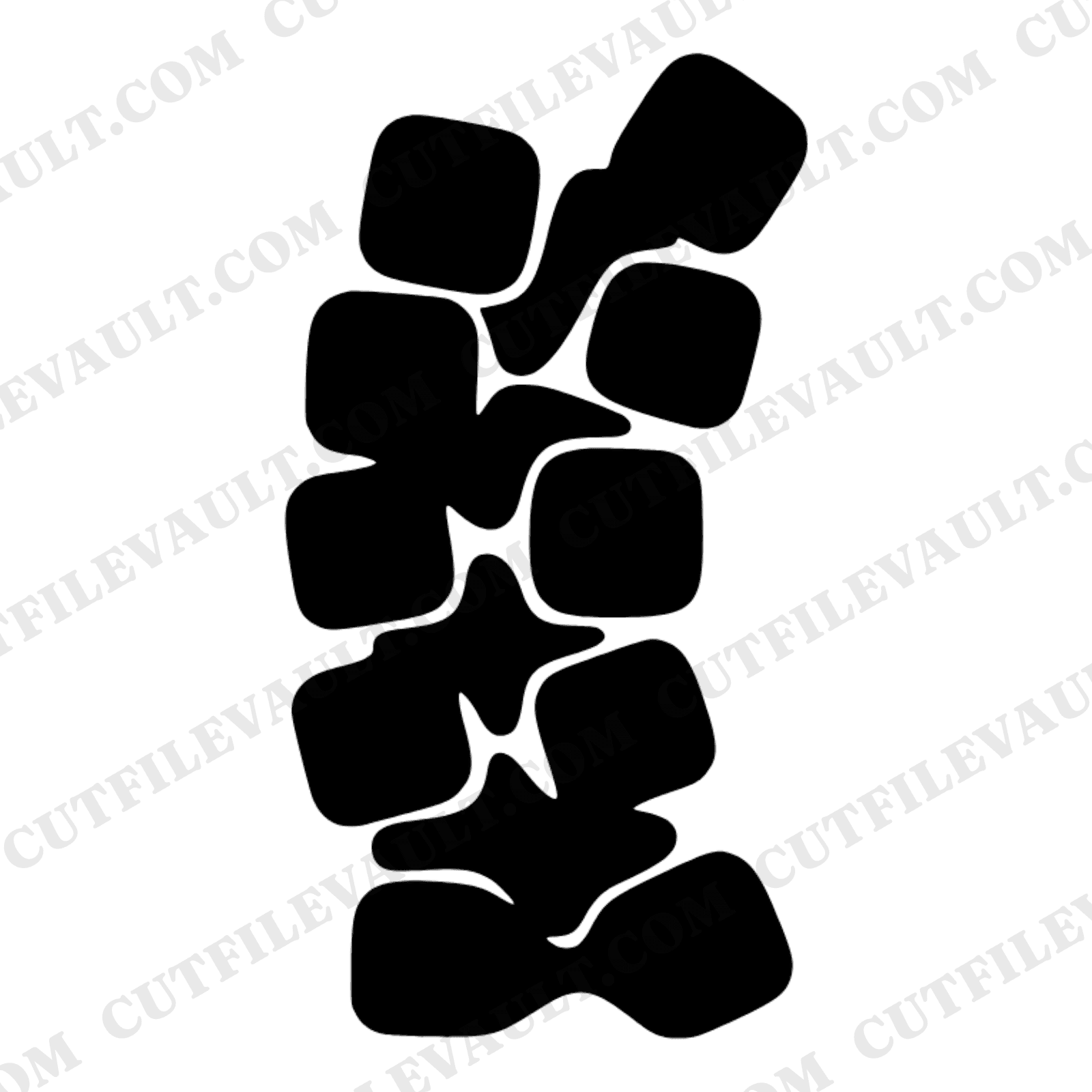 Leaning Block Tower SVG PNG, Abstract Christmas Nursery Decor, Alphabet Blocks Silhouette Cut File — view 1