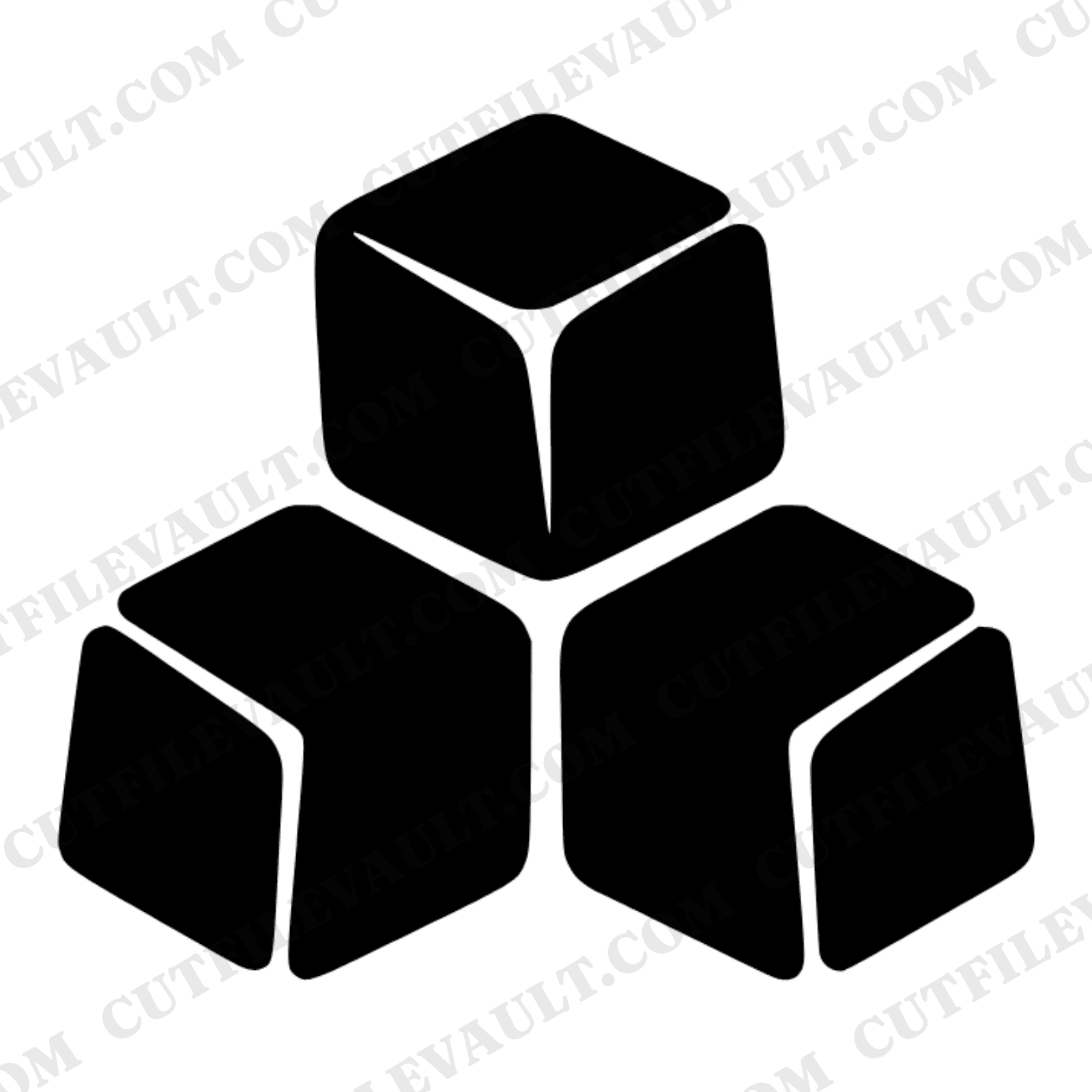 Retro Alphabet Block Pyramid SVG PNG, 70s Nursery Decor Cut File, Geometric Baby Room Wall Art — view 1