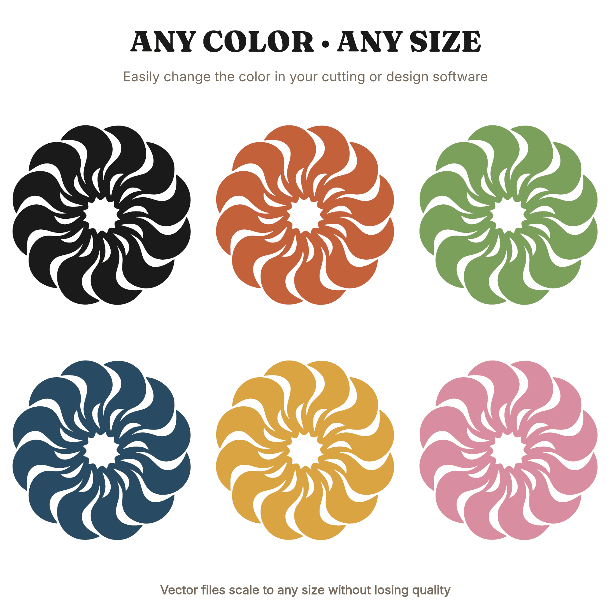 Autumn Bundt Pan Mandala SVG PNG, Fall Baking Kitchen Wall Art, Abstract Fluted Coaster Design, view 2