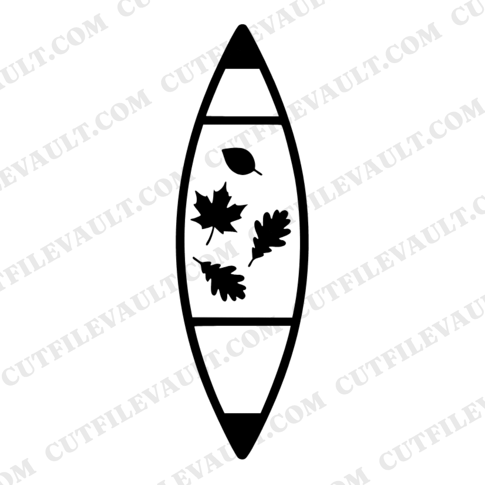 Autumn Canoe SVG PNG Overhead View Fall Leaves Vintage Botanical Cut File First Day of Fall, view 1
