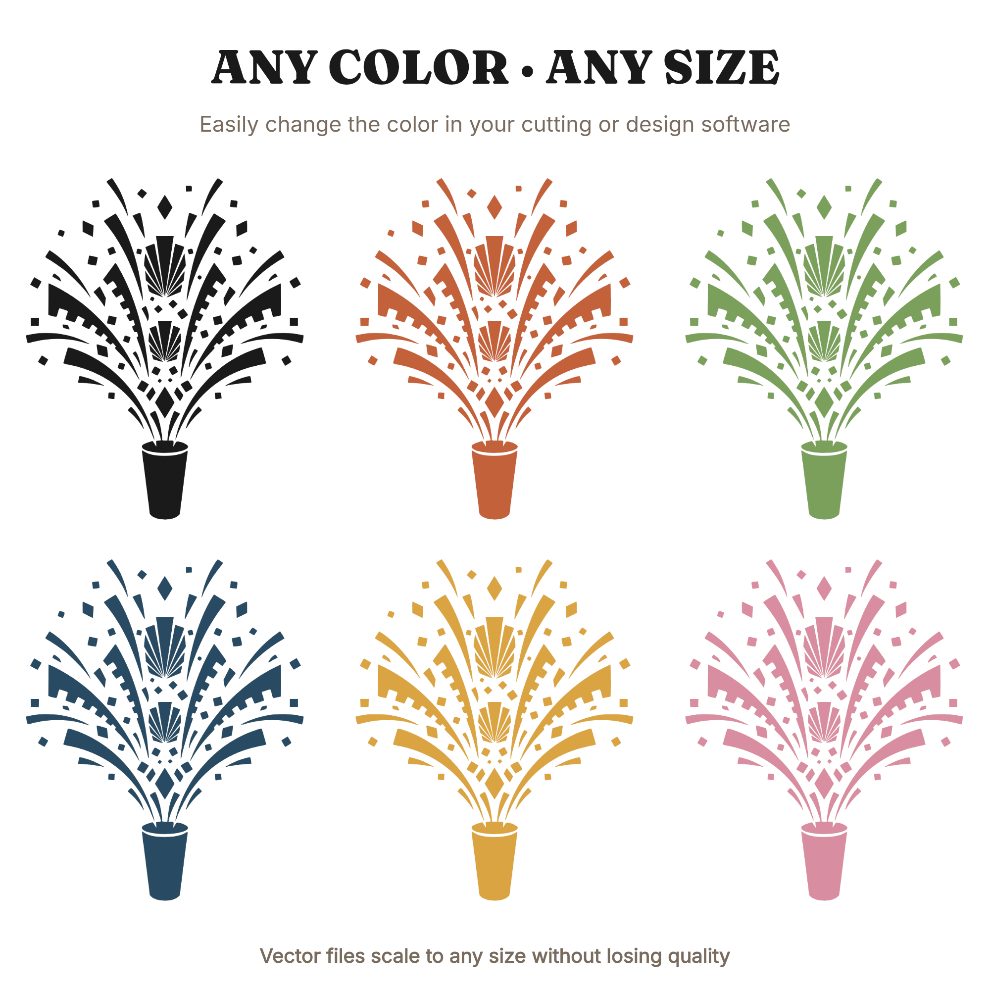 Art Deco Confetti Popper SVG PNG, New Year's Eve Party Celebration Burst Cut File for Cricut, view 2