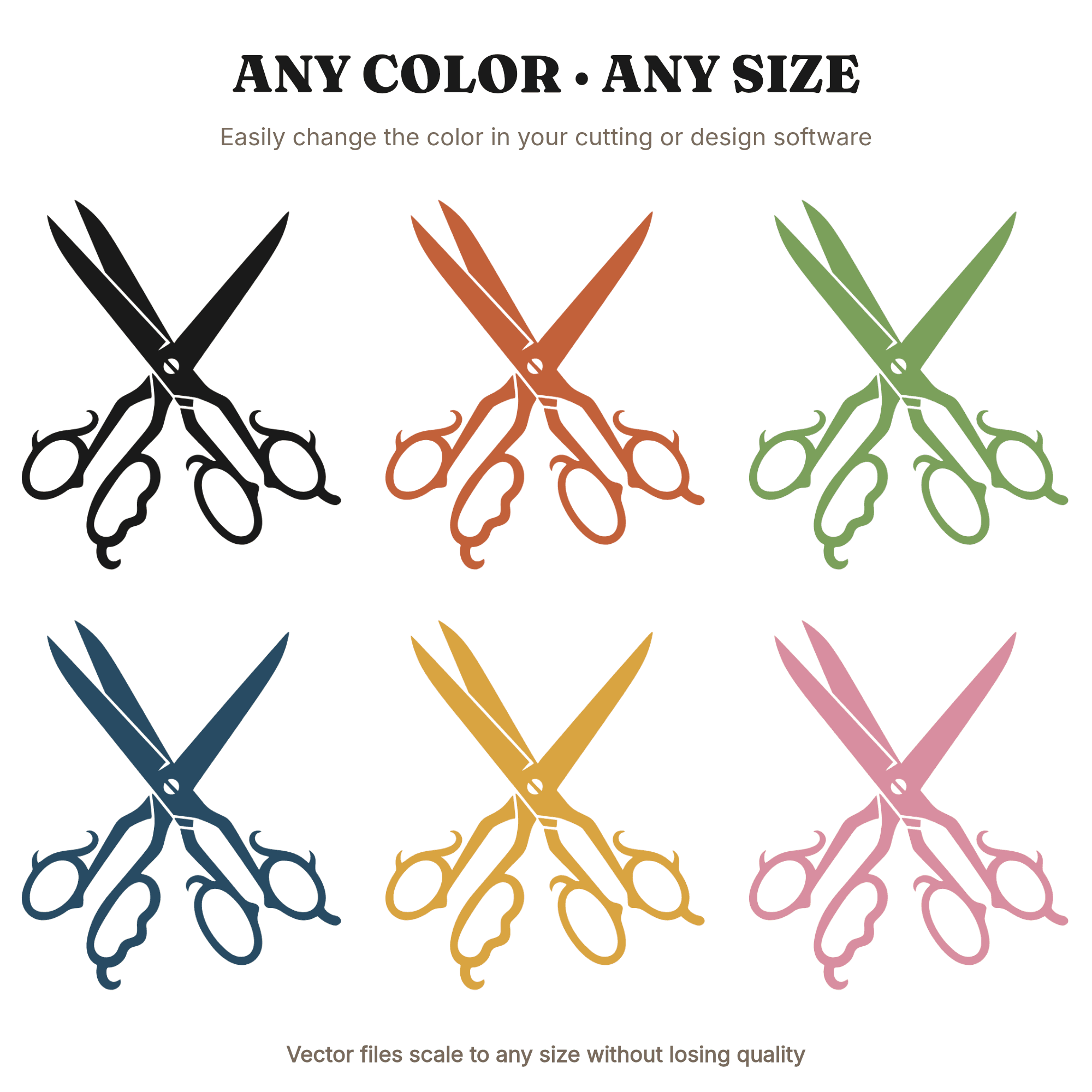 Left Handers Day Vintage Scissors SVG PNG, Retro 70s Crossed Scissors Cut File, Craft Room Decor, view 2