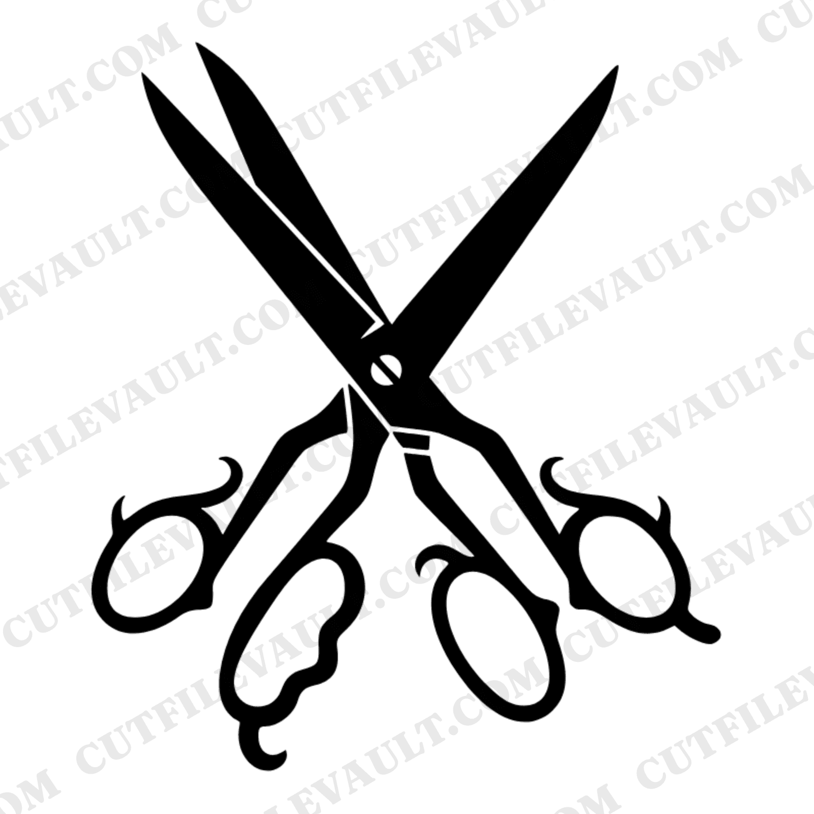 Left Handers Day Vintage Scissors SVG PNG, Retro 70s Crossed Scissors Cut File, Craft Room Decor, view 1