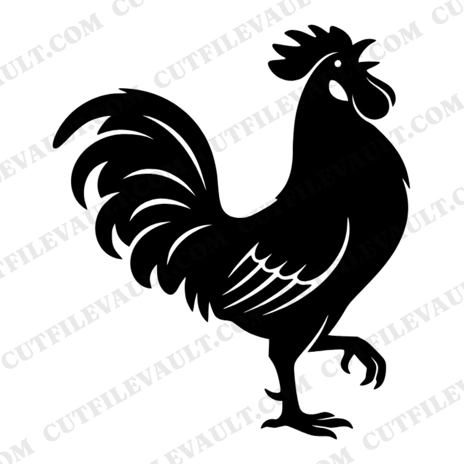 Proud Rooster Morning Crow SVG PNG Labor Day Silhouette Cut File Vintage Farm Americana Line Art