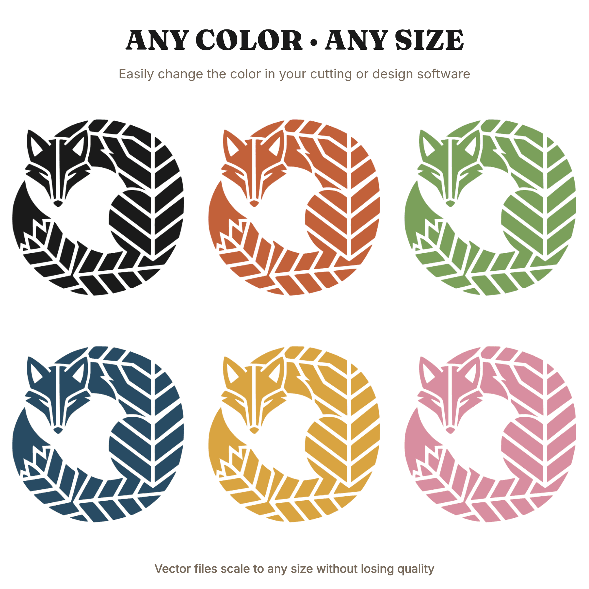 Arctic Fox Wreath SVG, Art Deco Christmas PNG, Geometric Winter Woodland Cut File for Cricut, view 2