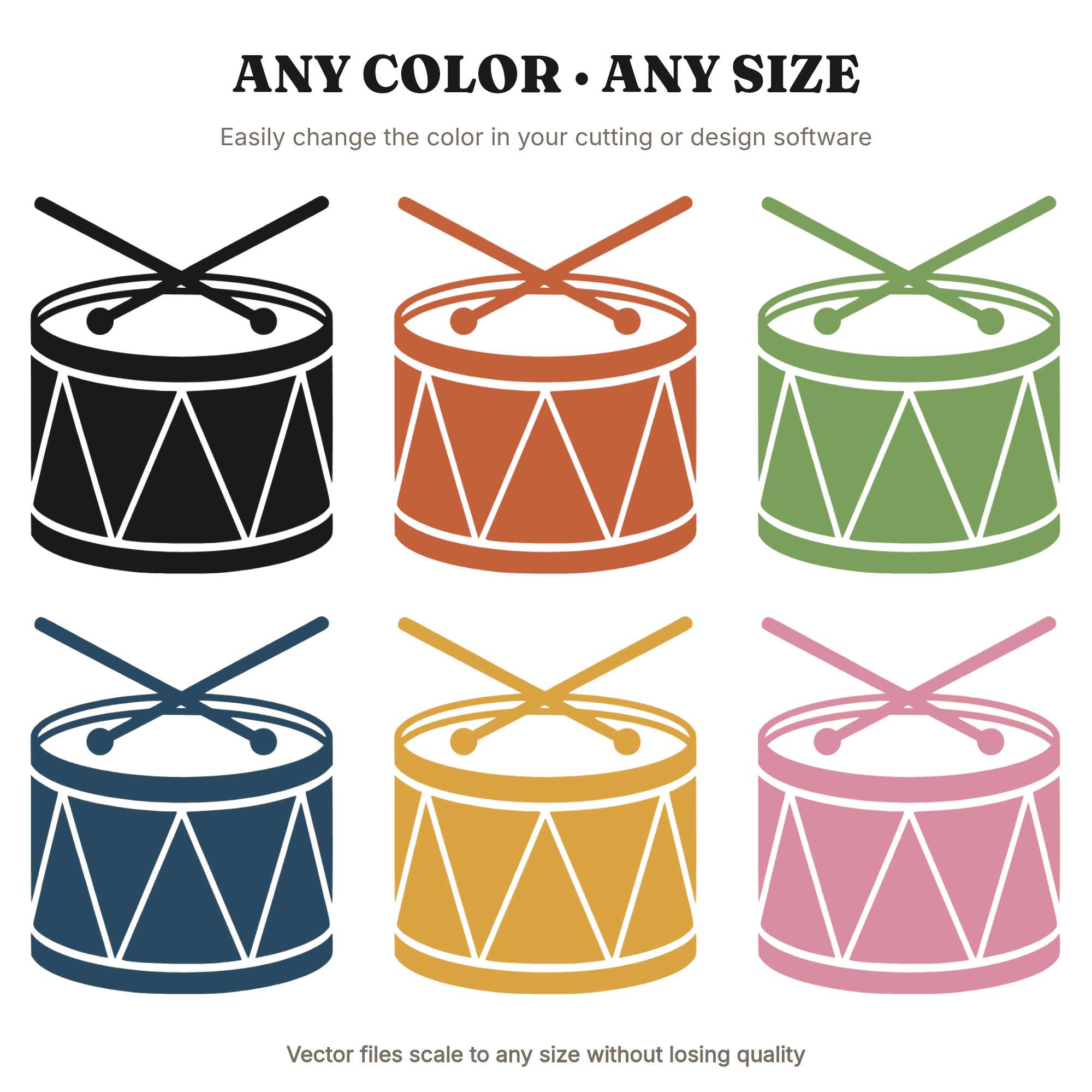 Art Deco Christmas Toy Drum SVG PNG, Nutcracker Drum with Drumsticks Cut File, Holiday Decor, view 2