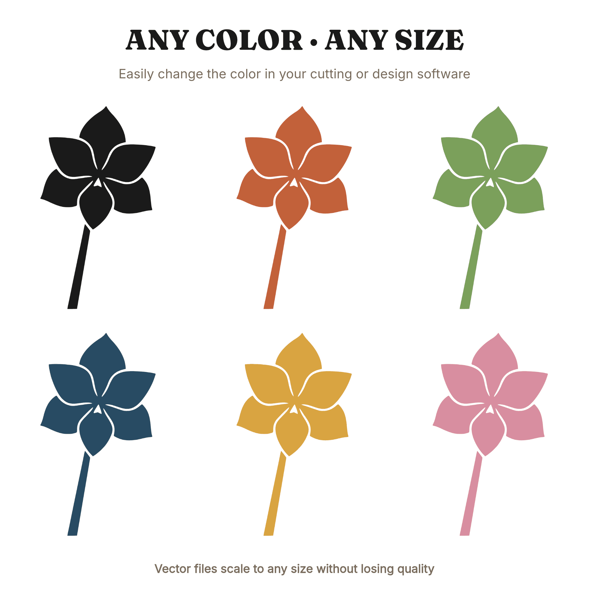 Art Deco Amaryllis SVG PNG, Geometric Flower Cut File, Christmas Floral Silhouette Design, view 2