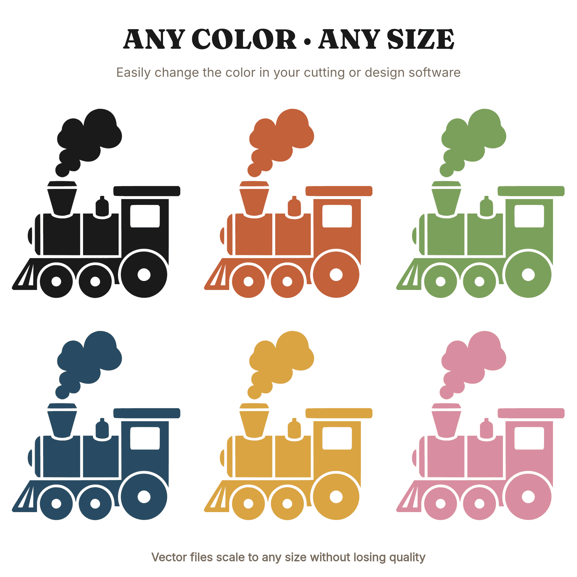 Christmas Toy Train Engine SVG PNG, Scandinavian Line Art, Holiday Nursery Decor Cut File, view 2