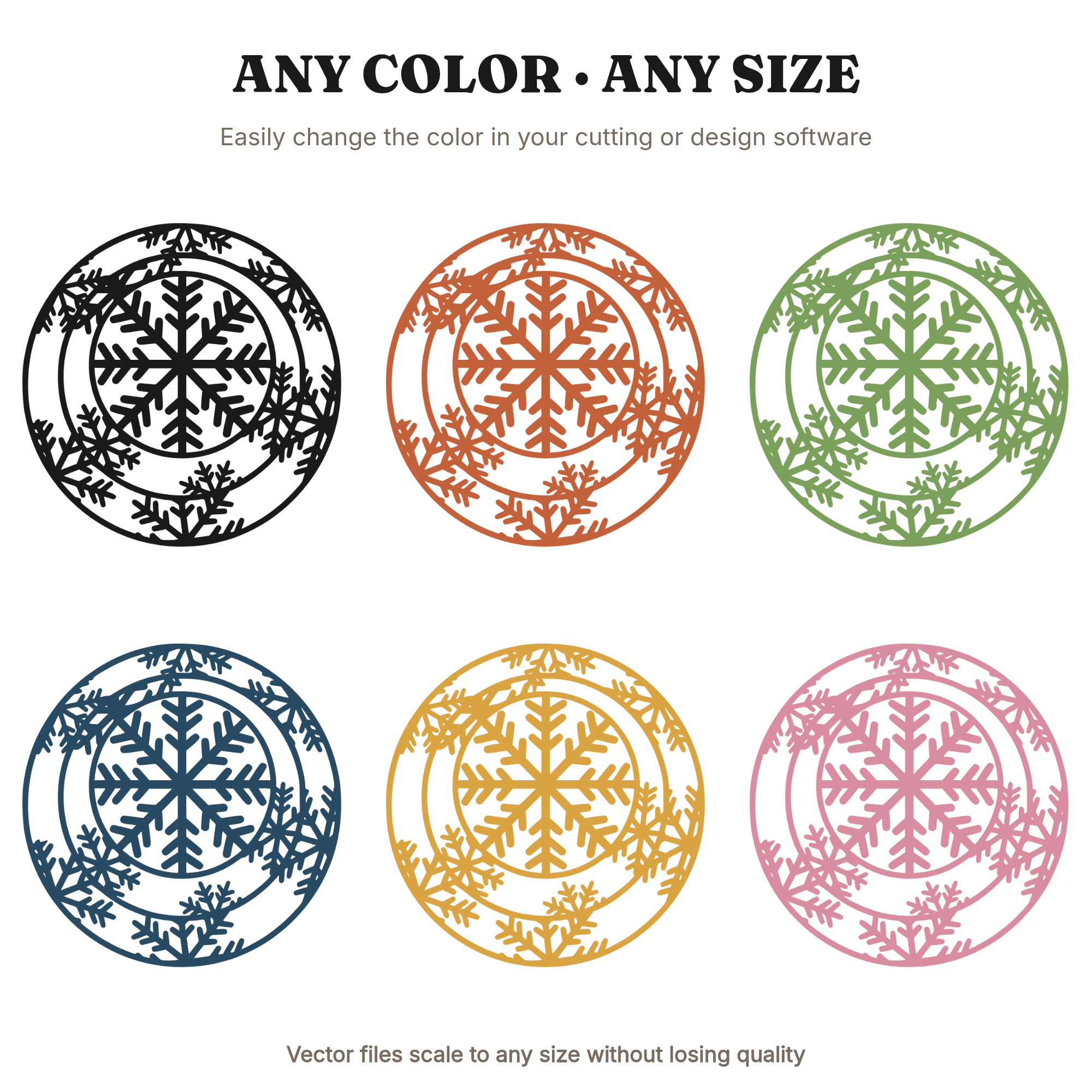 Christmas Wedding Cake Top View SVG PNG, Snowflake Winter Wedding Clipart, Boho Bridal Shower, view 2