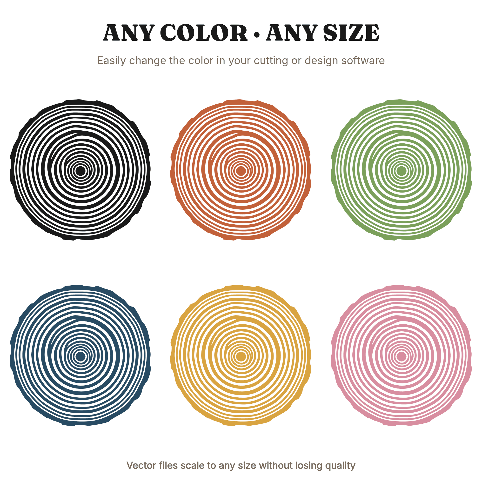 Birch Tree Ring Cross Section SVG PNG, Woodland Christmas Mandala Cut File, Rustic Holiday Decor, view 2