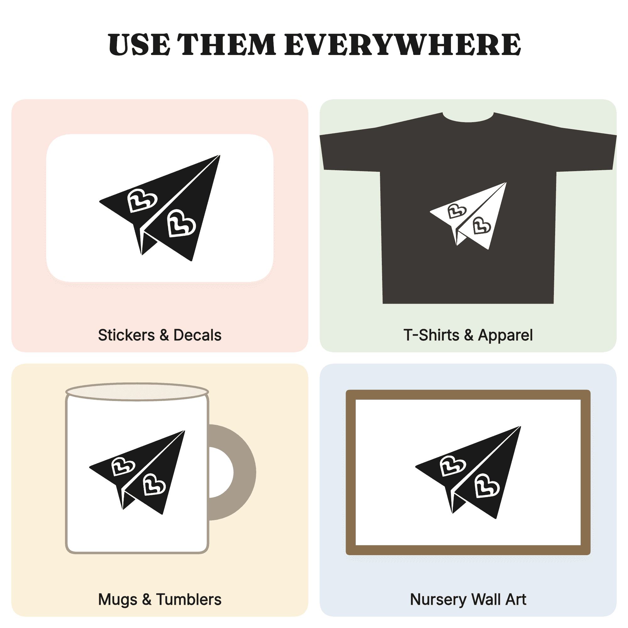Groovy Heart Window Paper Airplane SVG PNG, Retro 70s Valentine Cut File, Classroom Exchange Card, view 3
