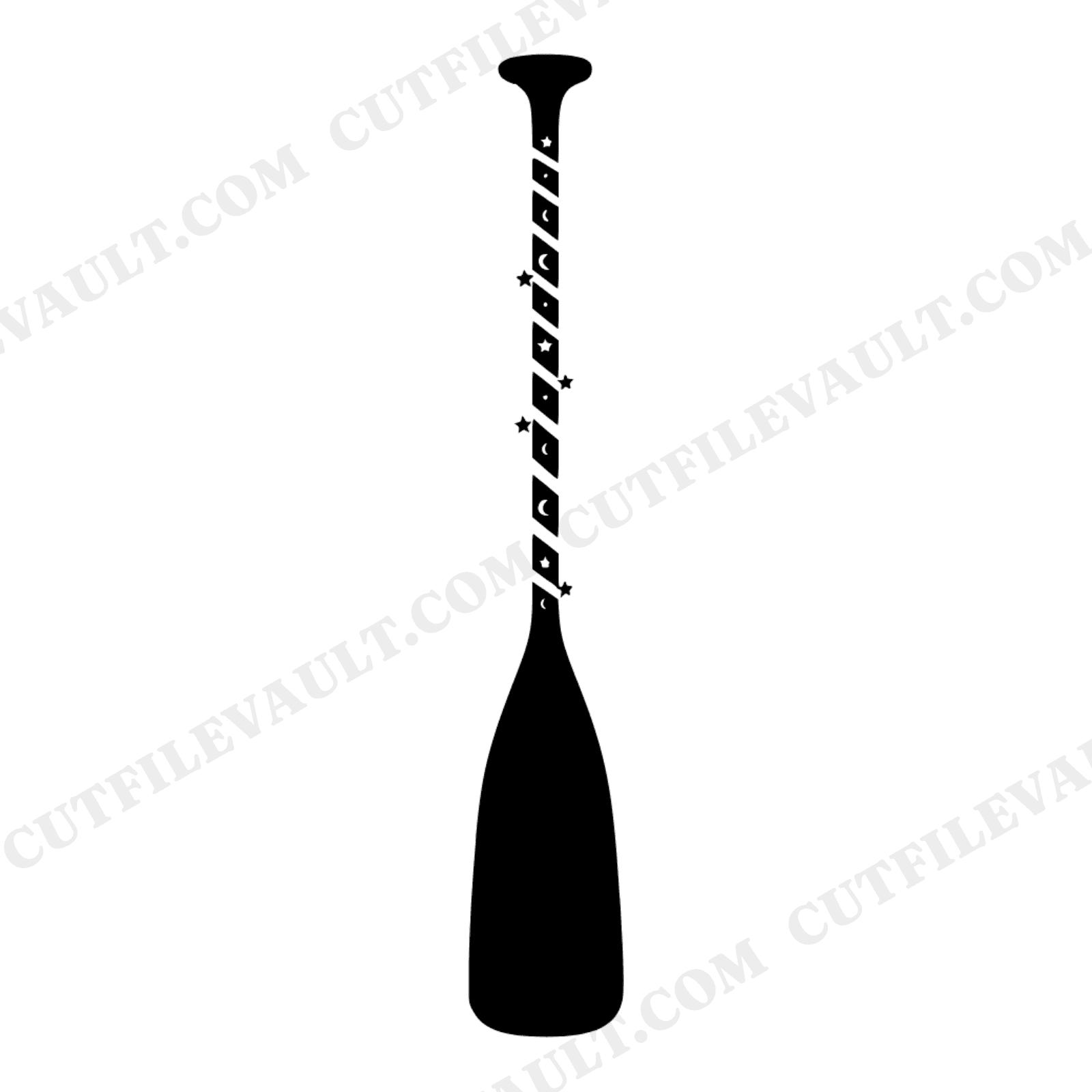 Celestial Canoe Paddle SVG PNG, Candy Cane Spiral Christmas Cut File, Mystical Lake Decor Design, view 1