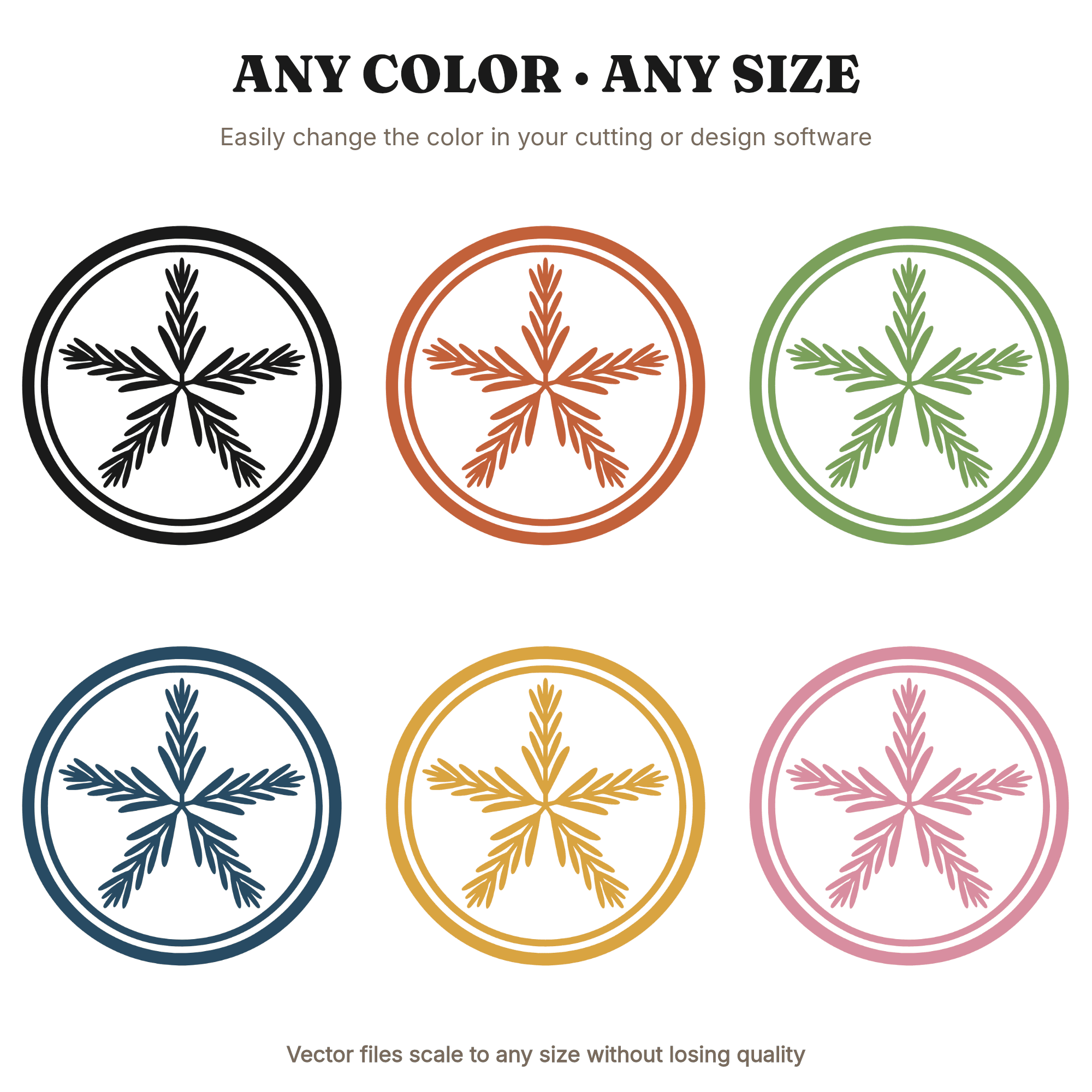 Kitchen Witch Rosemary Star Jar SVG PNG, Art Deco Herb Jar Top View Cut File for Cricut, view 2