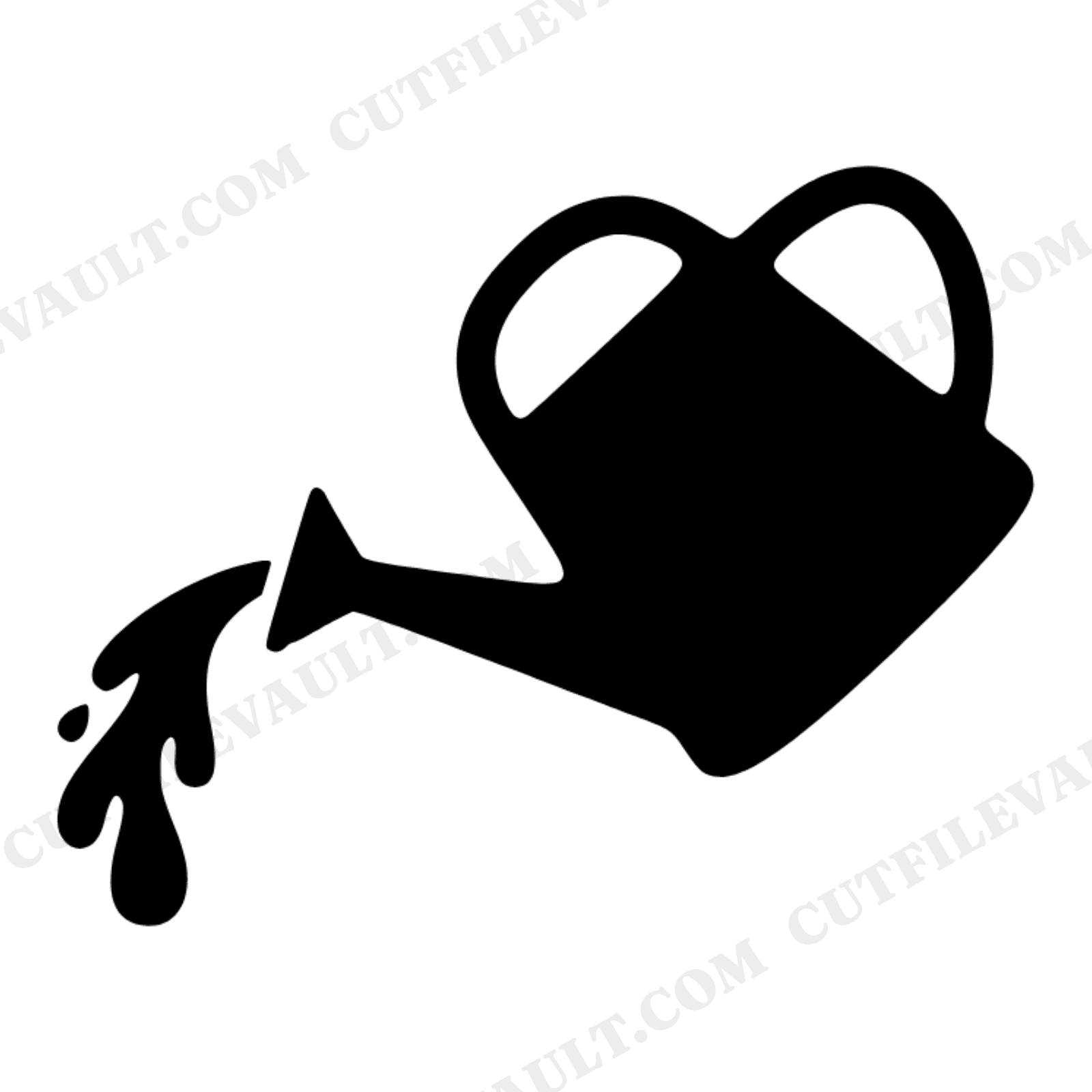 Labor Day Watering Can SVG, Garden Harvest Silhouette PNG, End of Summer Gardening Cut File, view 1