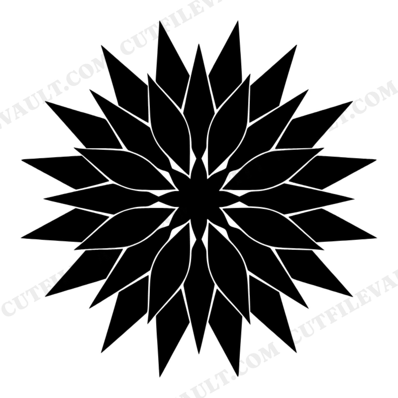 Celestial Poinsettia Mandala SVG PNG, Overhead View Holiday Flower Cut File, Mystical Christmas, view 1