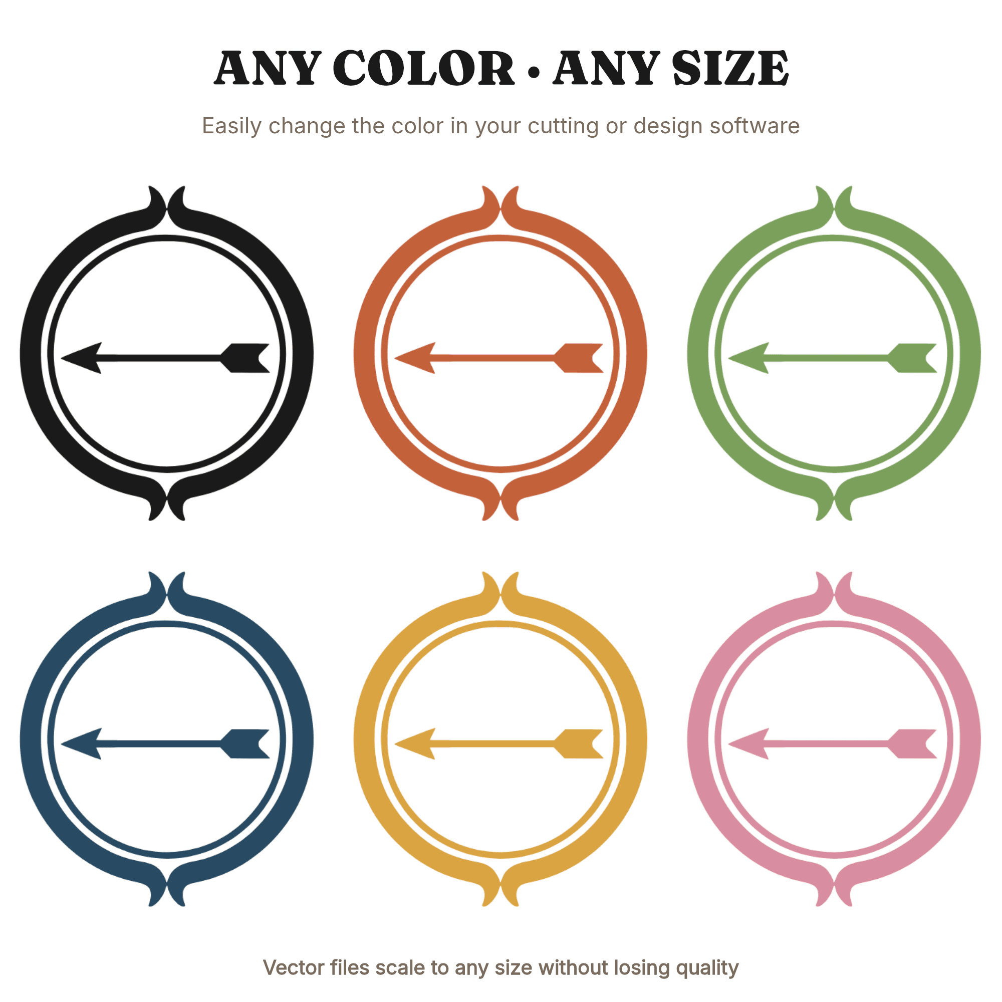 Archery Wreath SVG PNG, Bow and Arrow Medallion Cut File, Hunting Thanksgiving Decor Design, view 2