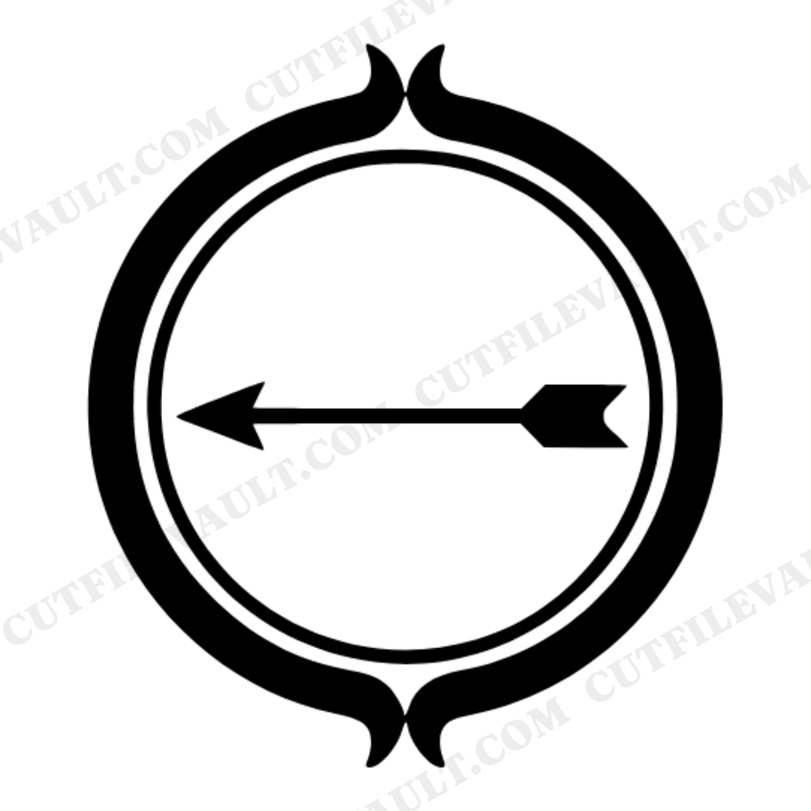 Archery Wreath SVG PNG, Bow and Arrow Medallion Cut File, Hunting Thanksgiving Decor Design, view 1