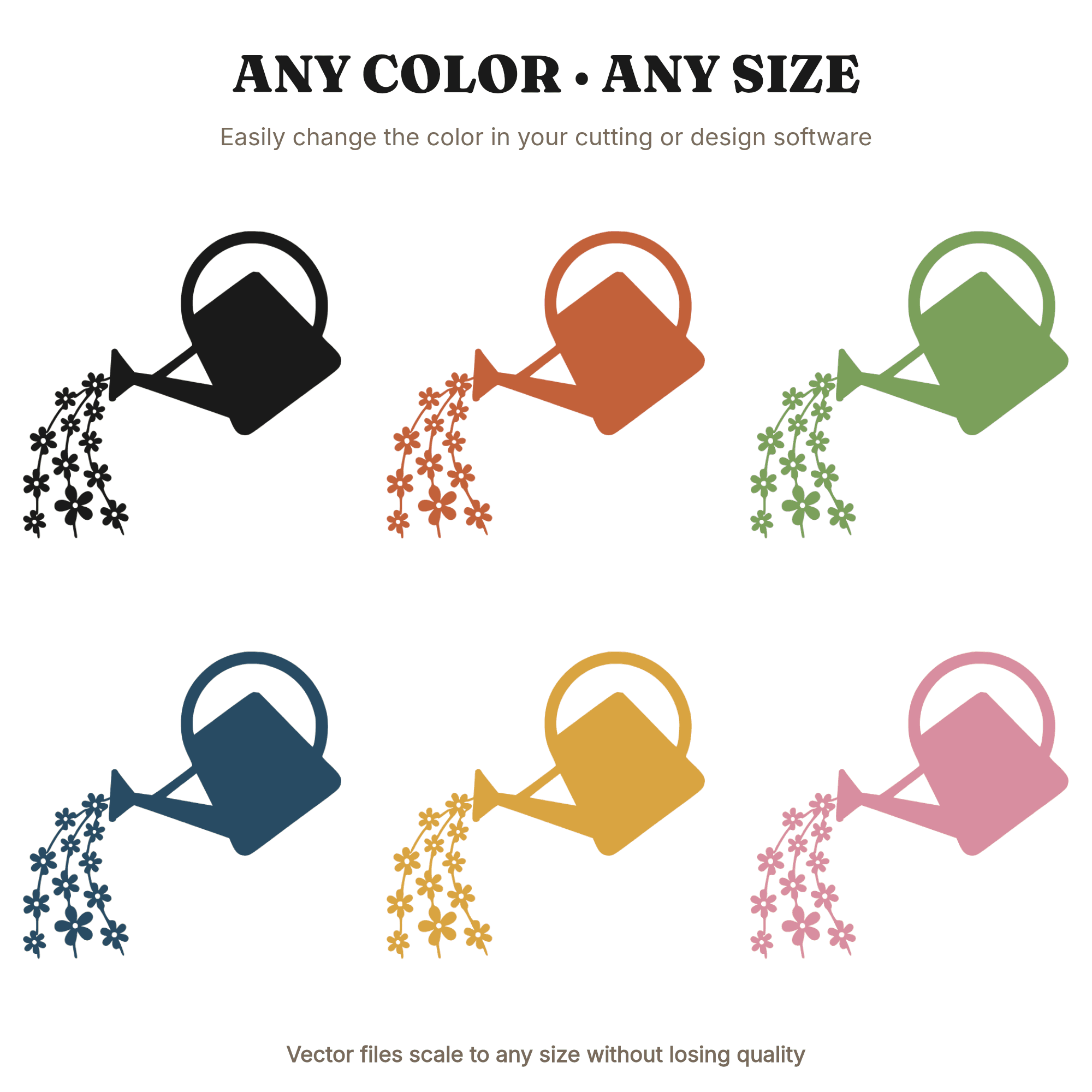 Watering Can Wildflower SVG PNG, Teacher Appreciation Gift, Back to School Classroom Decor Cut File, view 2