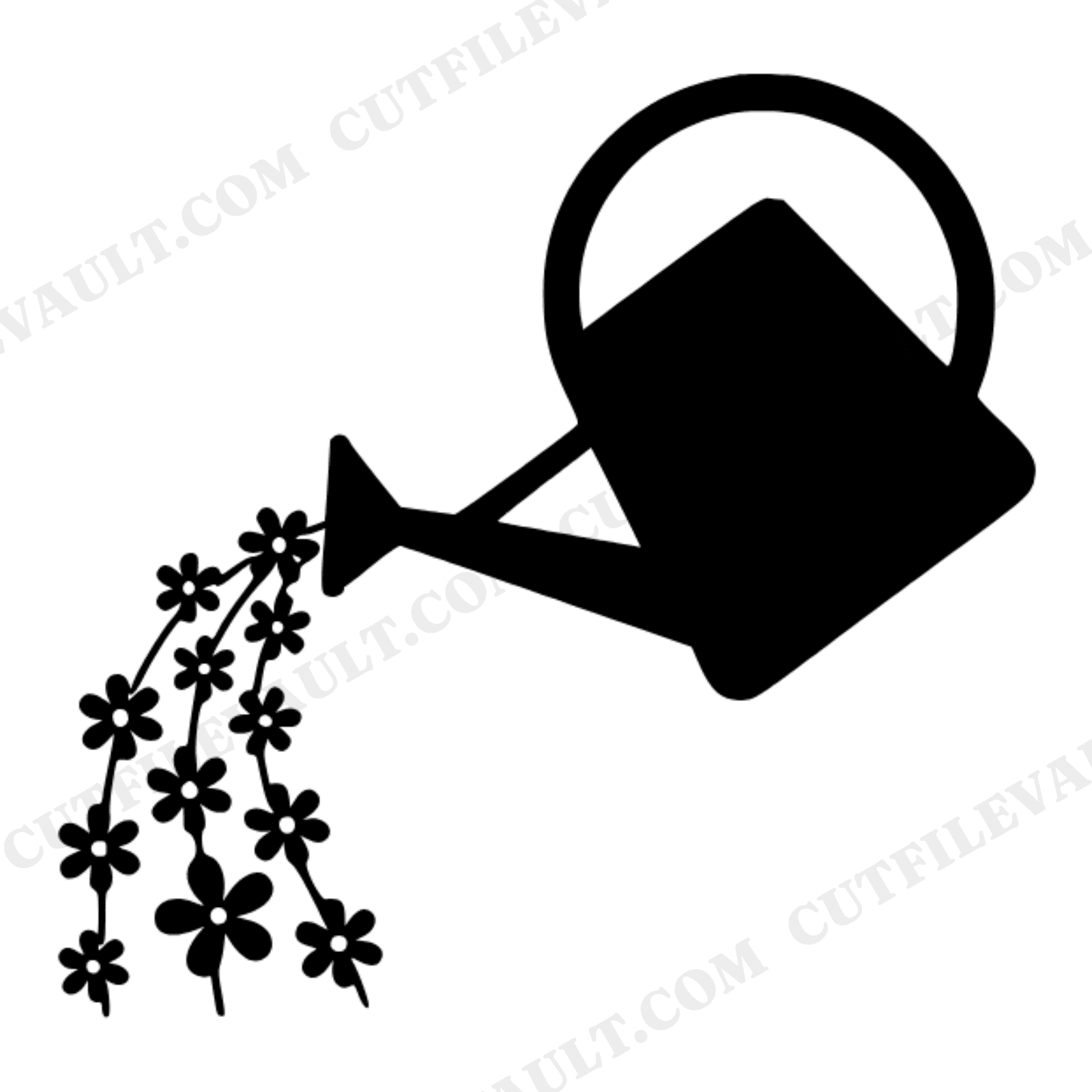 Watering Can Wildflower SVG PNG, Teacher Appreciation Gift, Back to School Classroom Decor Cut File, view 1