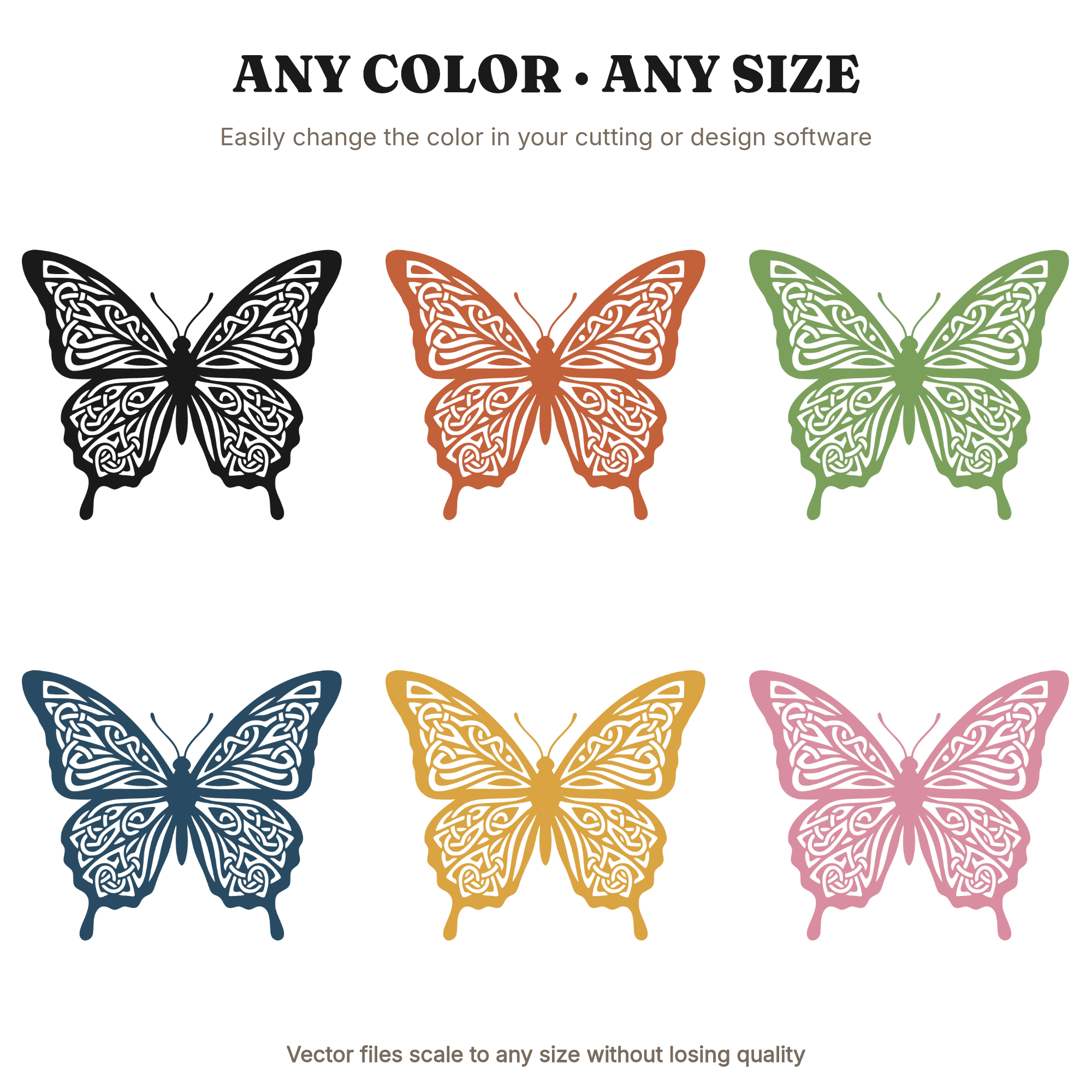 Celtic Knot Butterfly SVG PNG St Patricks Day Silhouette Cut File Irish Papercut Design, view 2
