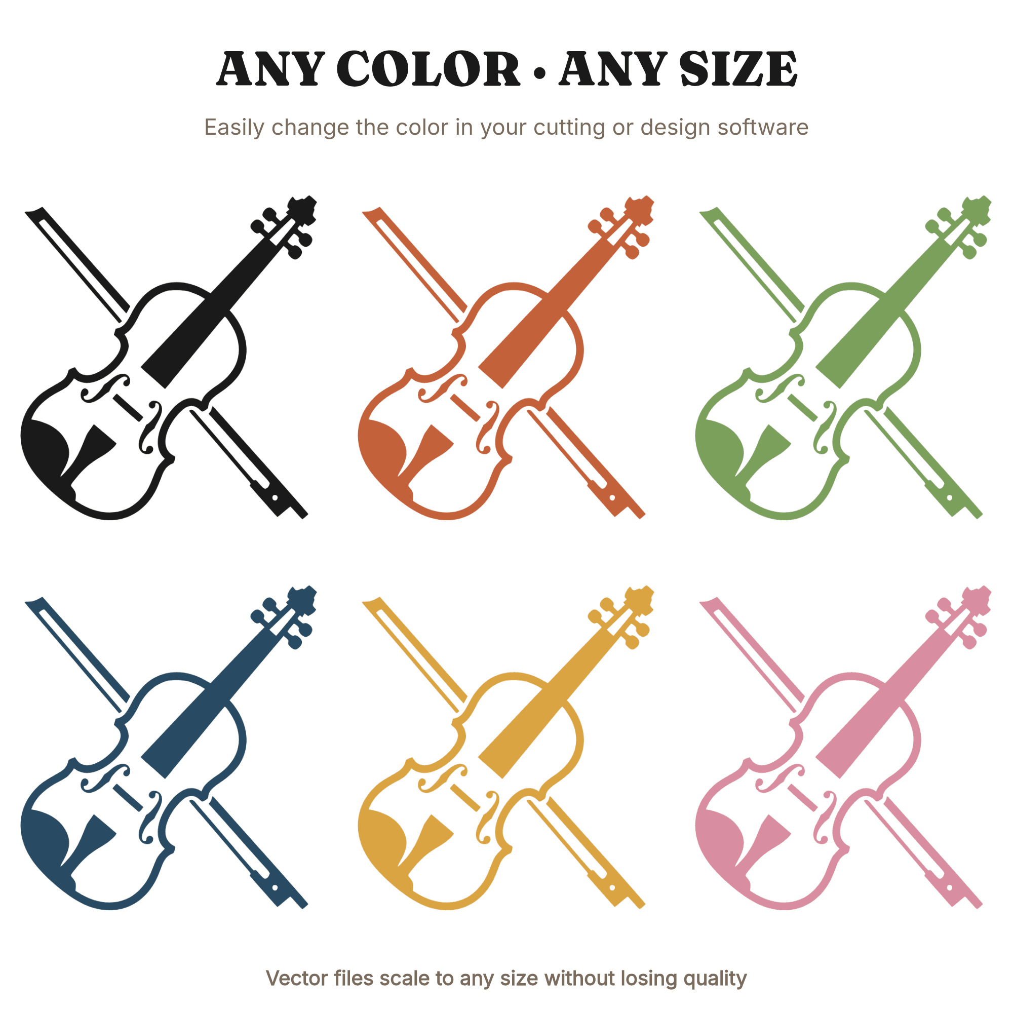 Irish Fiddle SVG, Violin Silhouette PNG, St Patricks Day Music Cut File, Celtic Instrument Design, view 2