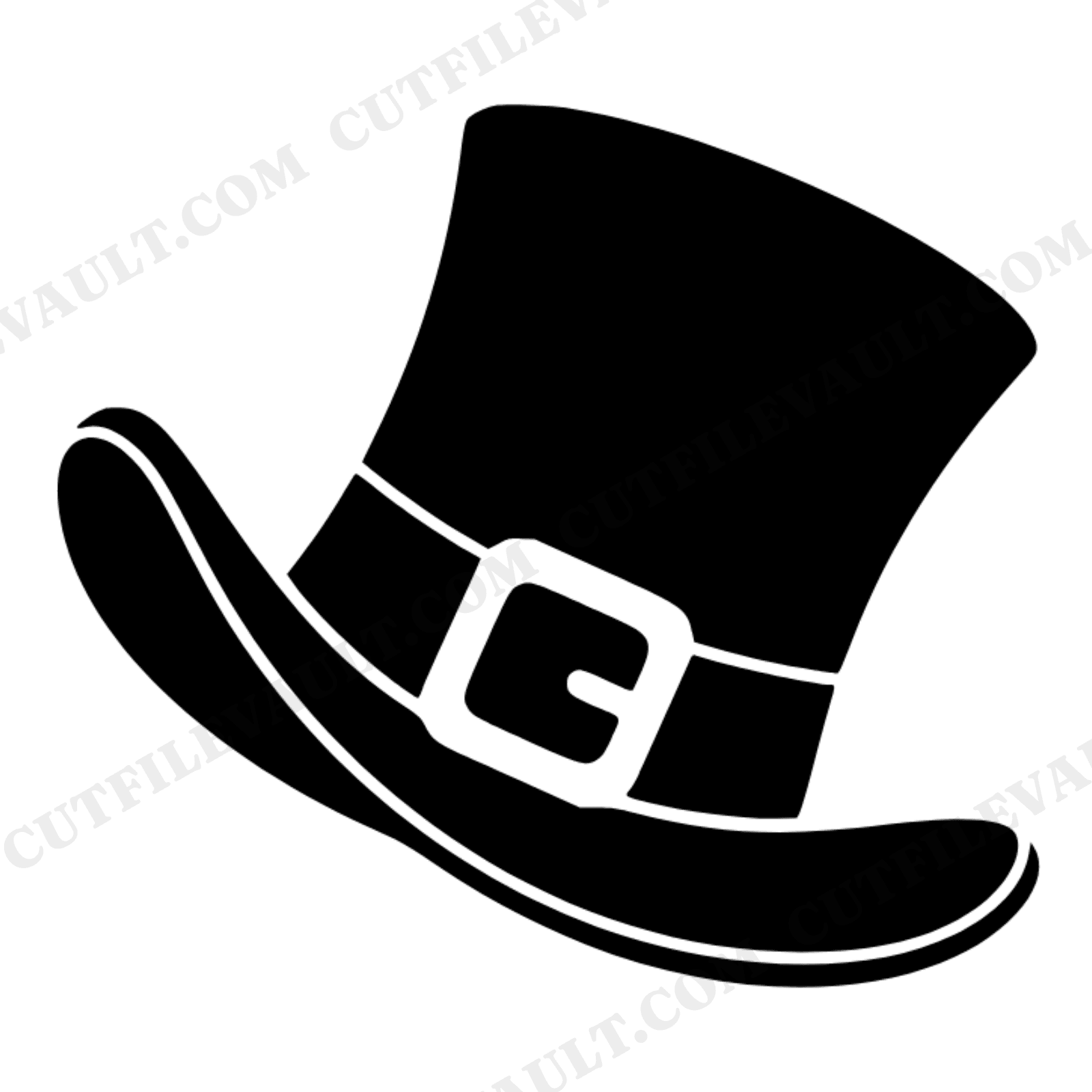 Retro Groovy Leprechaun Hat SVG, Tilted St Patricks Day Cut File PNG, 70s Party Decor Design, view 1