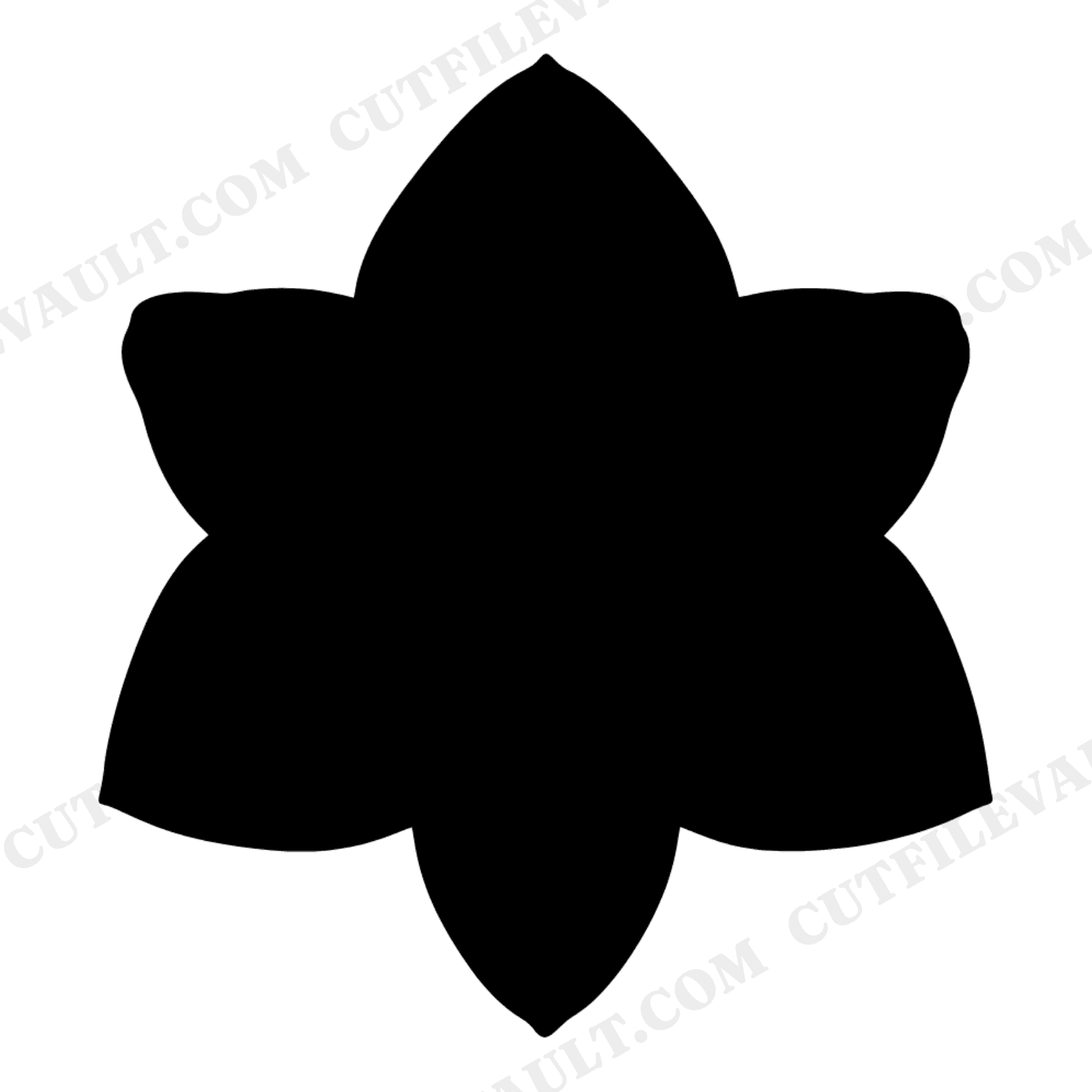 Christmas Amaryllis Flower SVG PNG, Botanical Silhouette Cut File, Holiday Floral Design, view 1