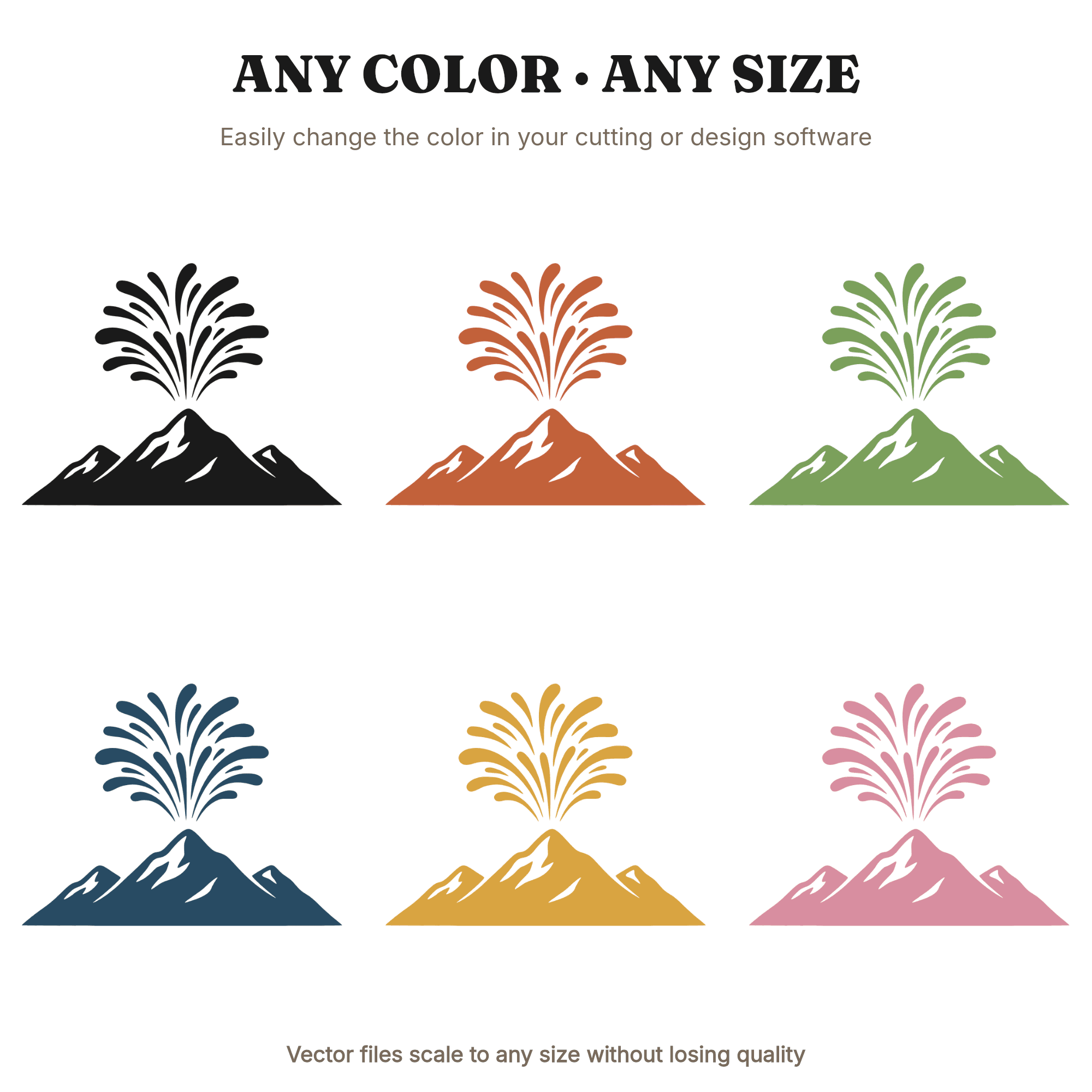 Boho Firework Burst Over Mountain Layers SVG PNG, New Year Celebration Cut File, Abstract Wall Art, view 2