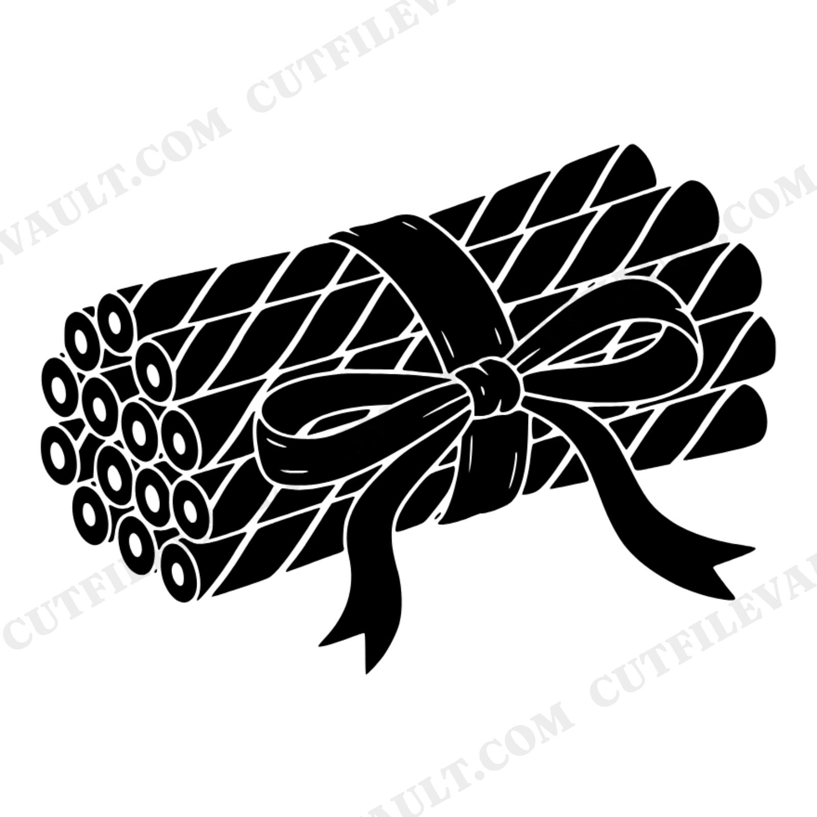 Farmhouse Candy Cane Bundle SVG PNG, Boho Christmas Ribbon Decor Cut File for Cricut, view 1