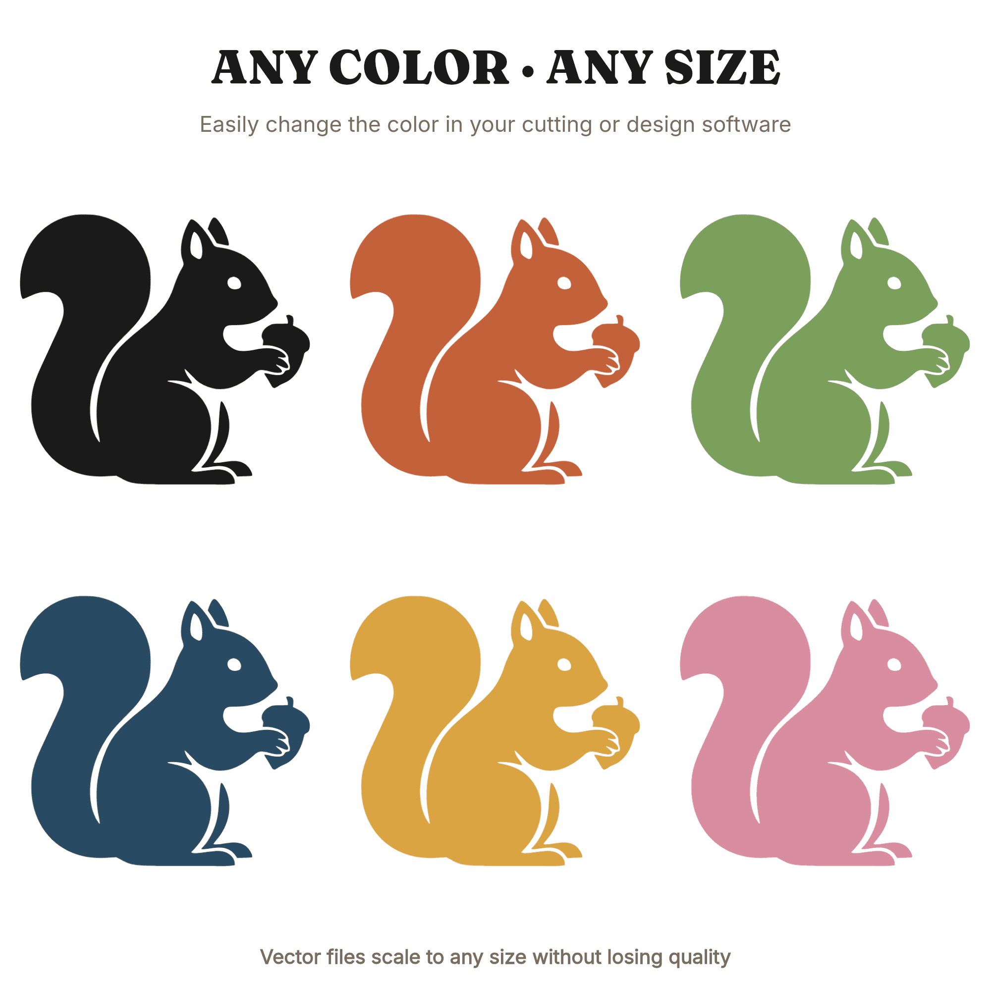 Christmas Squirrel SVG, Woodland Acorn Cut File, Boho Holiday Decor PNG, Forest Animal Design, view 2