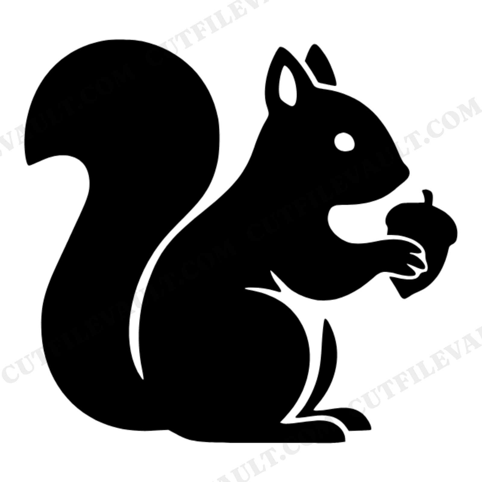 Christmas Squirrel SVG, Woodland Acorn Cut File, Boho Holiday Decor PNG, Forest Animal Design, view 1