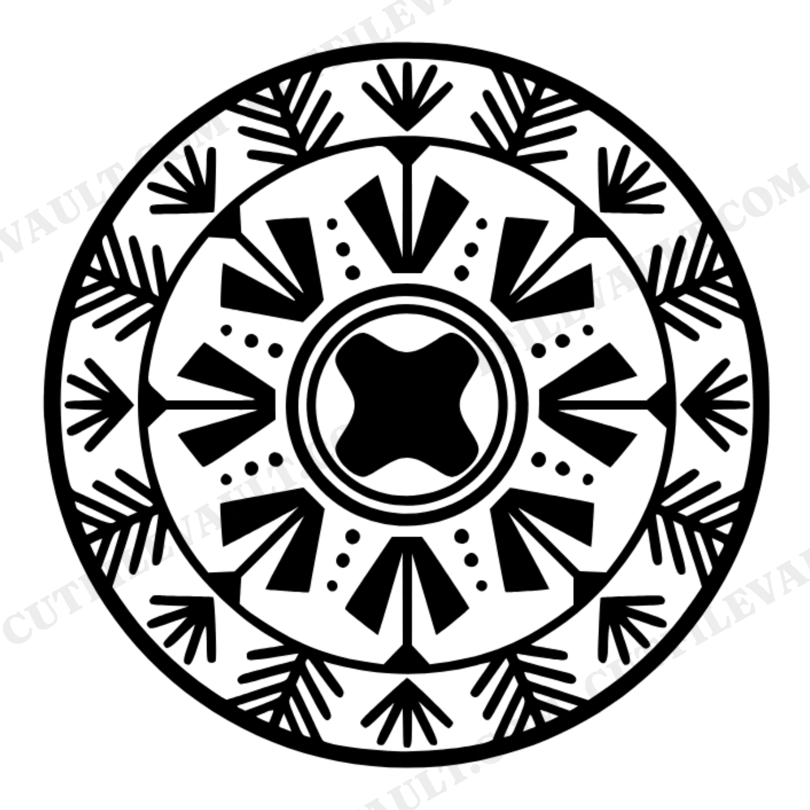 Dia de los Muertos Sombrero SVG, Mexican Hat Mandala PNG, Day of the Dead Cut File Design, view 1