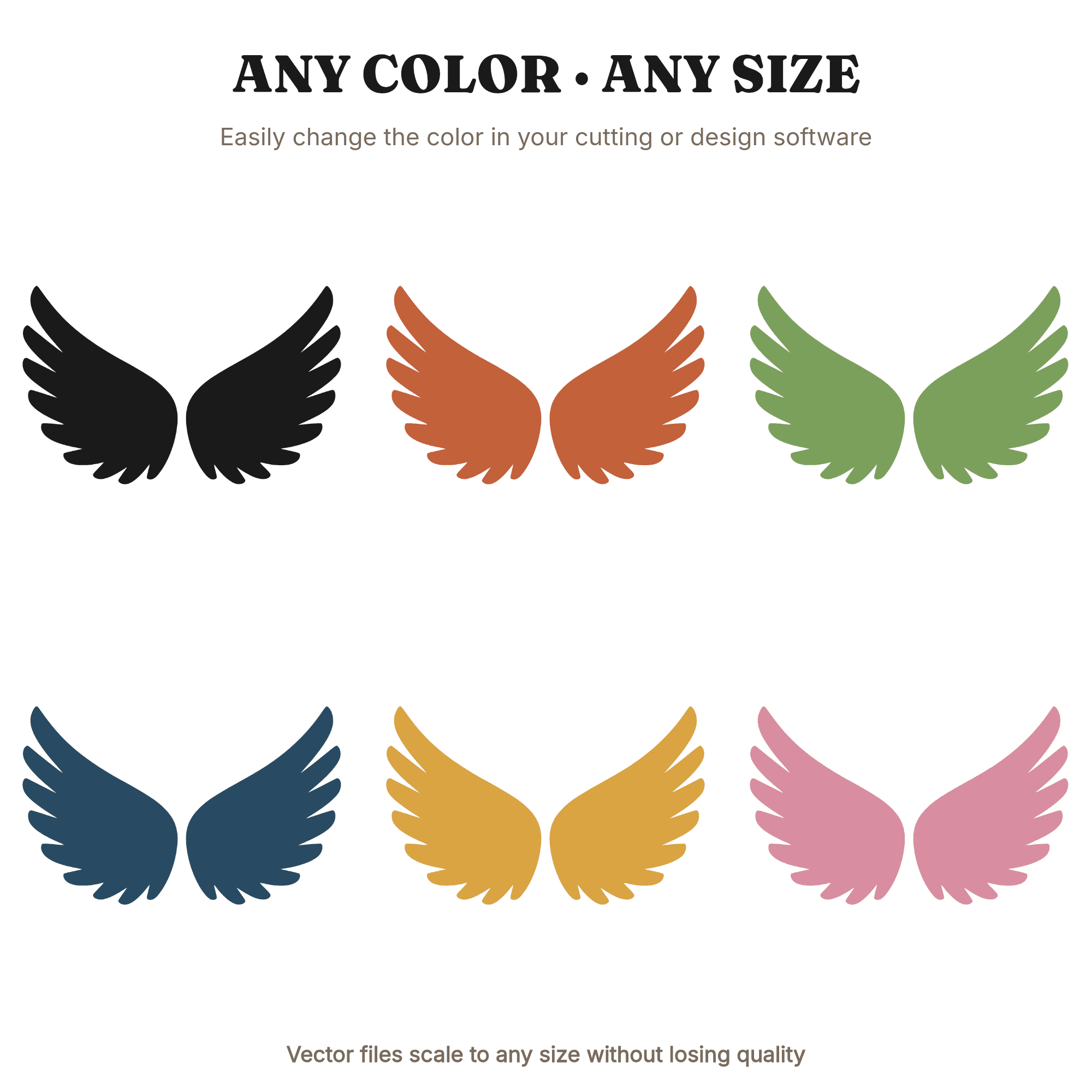 Christmas Angel Wings SVG PNG, Scandinavian Kids Nursery Decor, Holiday Banner Cut File, view 2