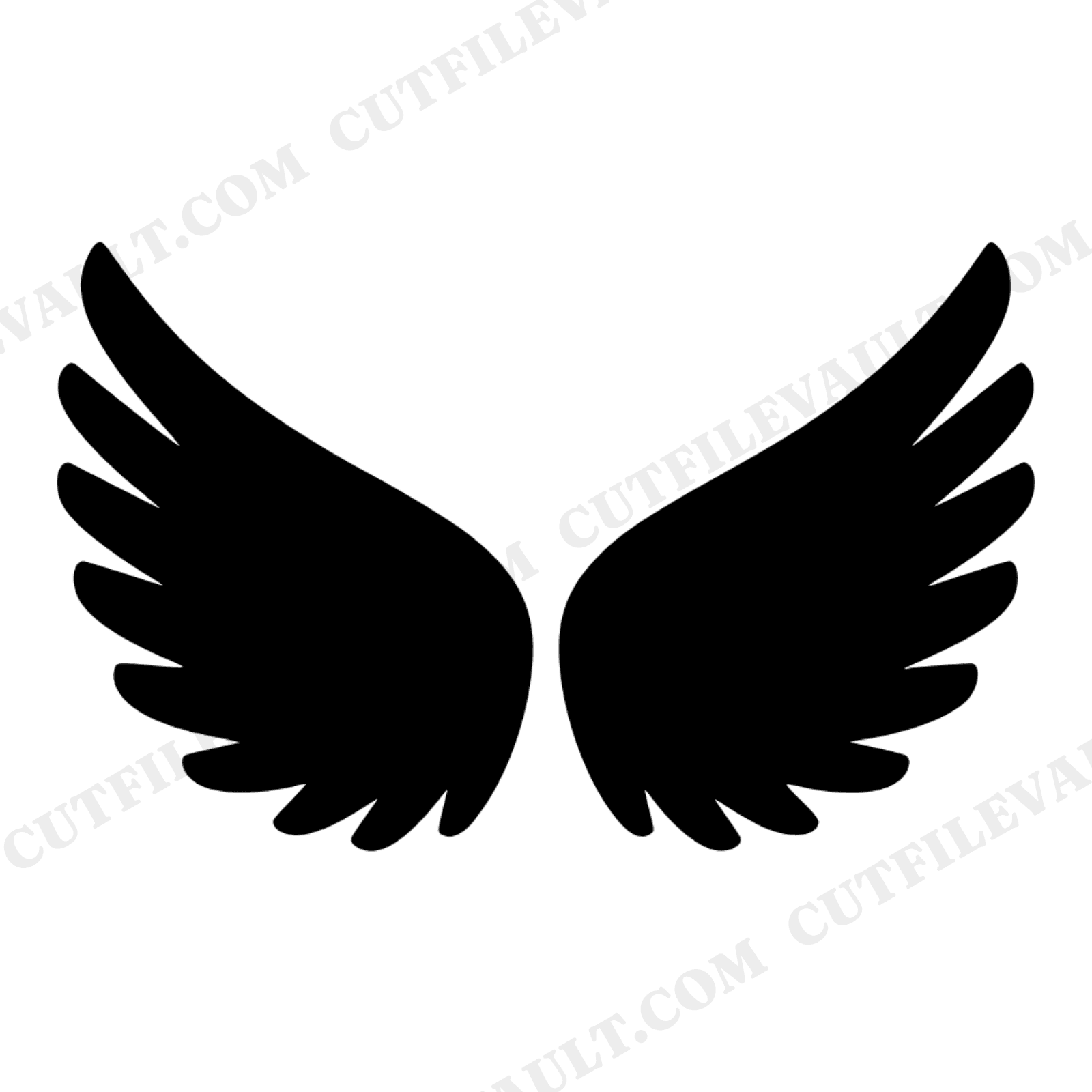 Christmas Angel Wings SVG PNG, Scandinavian Kids Nursery Decor, Holiday Banner Cut File, view 1
