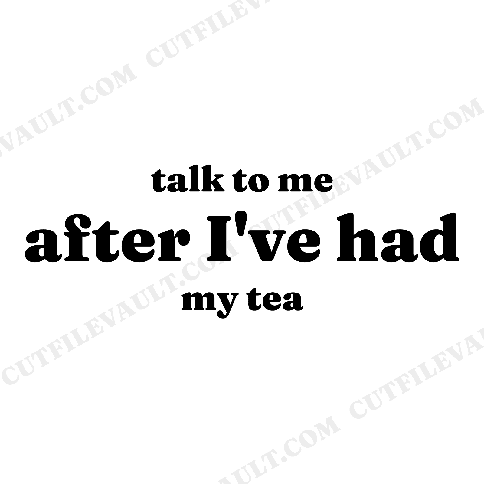 Coffee Before Talkie SVG, Funny Kitchen Tea Towel Design PNG, Coffee Lover Vinyl Cut File, view 1