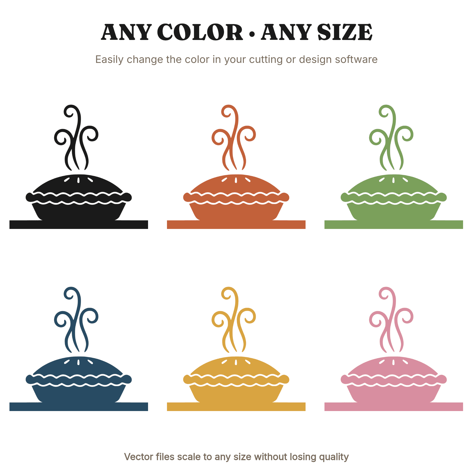 Farmhouse Pie Windowsill SVG PNG, Mid Century Kitchen Wall Art, Baking Cut File, Cozy Home Decor, view 2