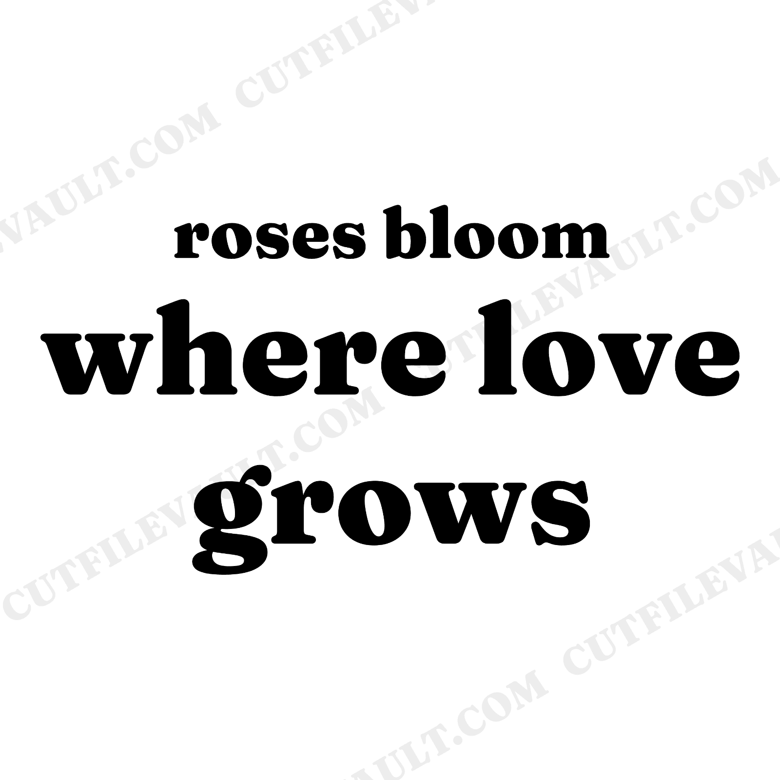 Roses Bloom Where Love Grows SVG PNG Valentine Wreath Sign Cut File for Cricut Silhouette, view 1