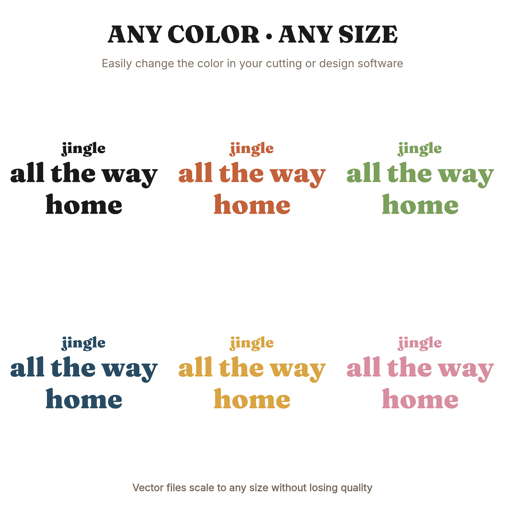 Jingle All the Way Home SVG PNG, Christmas Sleigh Bells Sign, Farmhouse Holiday Decor Cut File, view 2