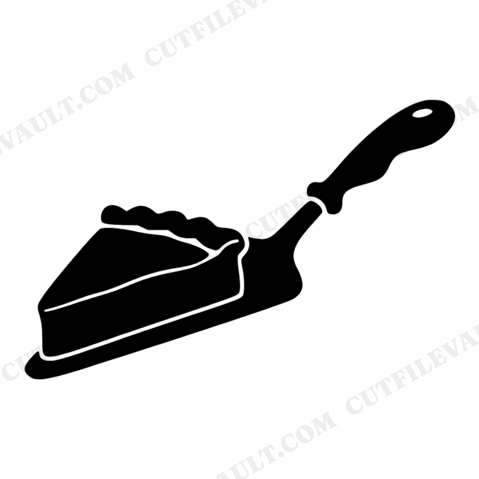Groovy Pie Server SVG, Retro 70s Kitchen Wall Art PNG, Labor Day Picnic Bakery Decor Cut File, view 1