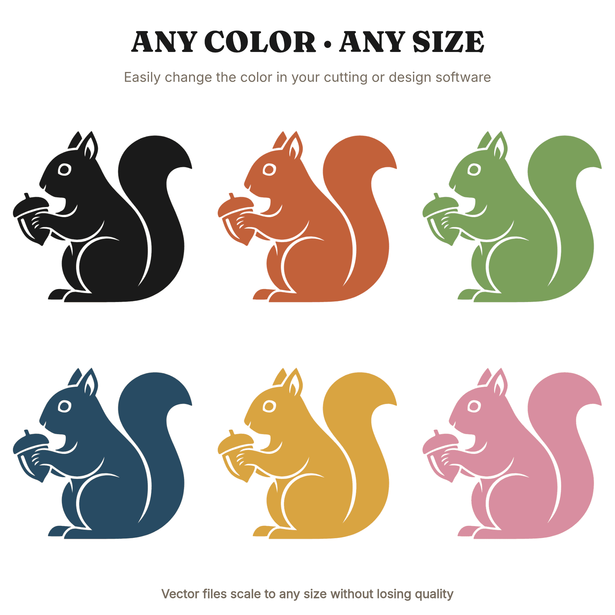 Art Deco Squirrel SVG, Acorn Woodland Animal PNG, Back to School Fall Autumn Craft Cut File, view 2