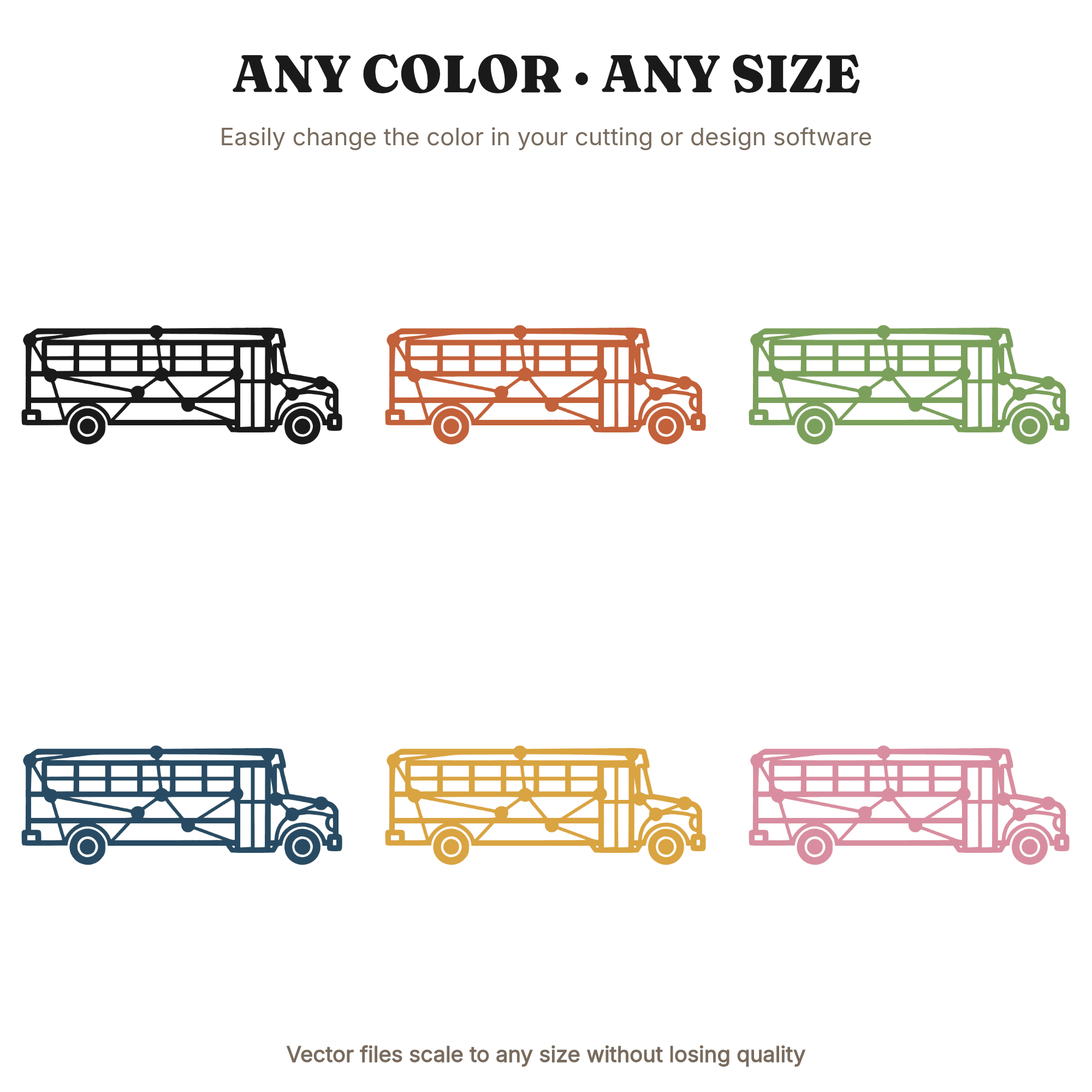 Constellation School Bus SVG PNG, Art Deco Geometric Back to School Cut File for Cricut, view 2
