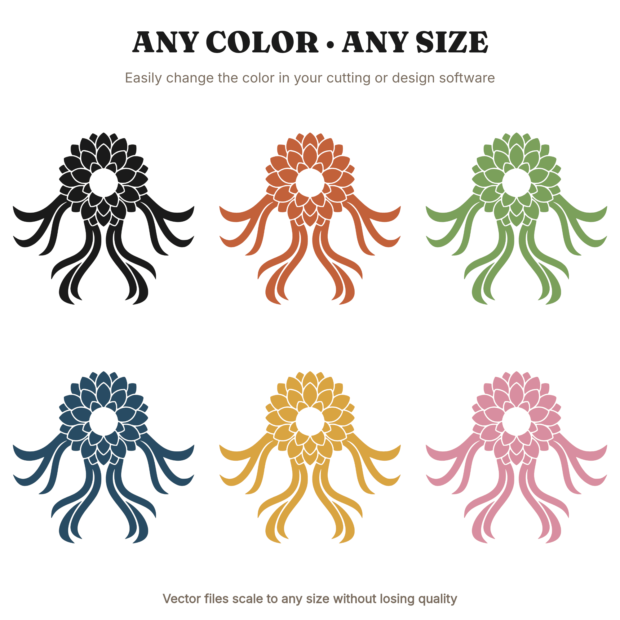 Retro Bridal Bouquet Mandala SVG PNG, 70s Wedding Bouquet Cut File, Bridal Shower Decor Sign, view 2