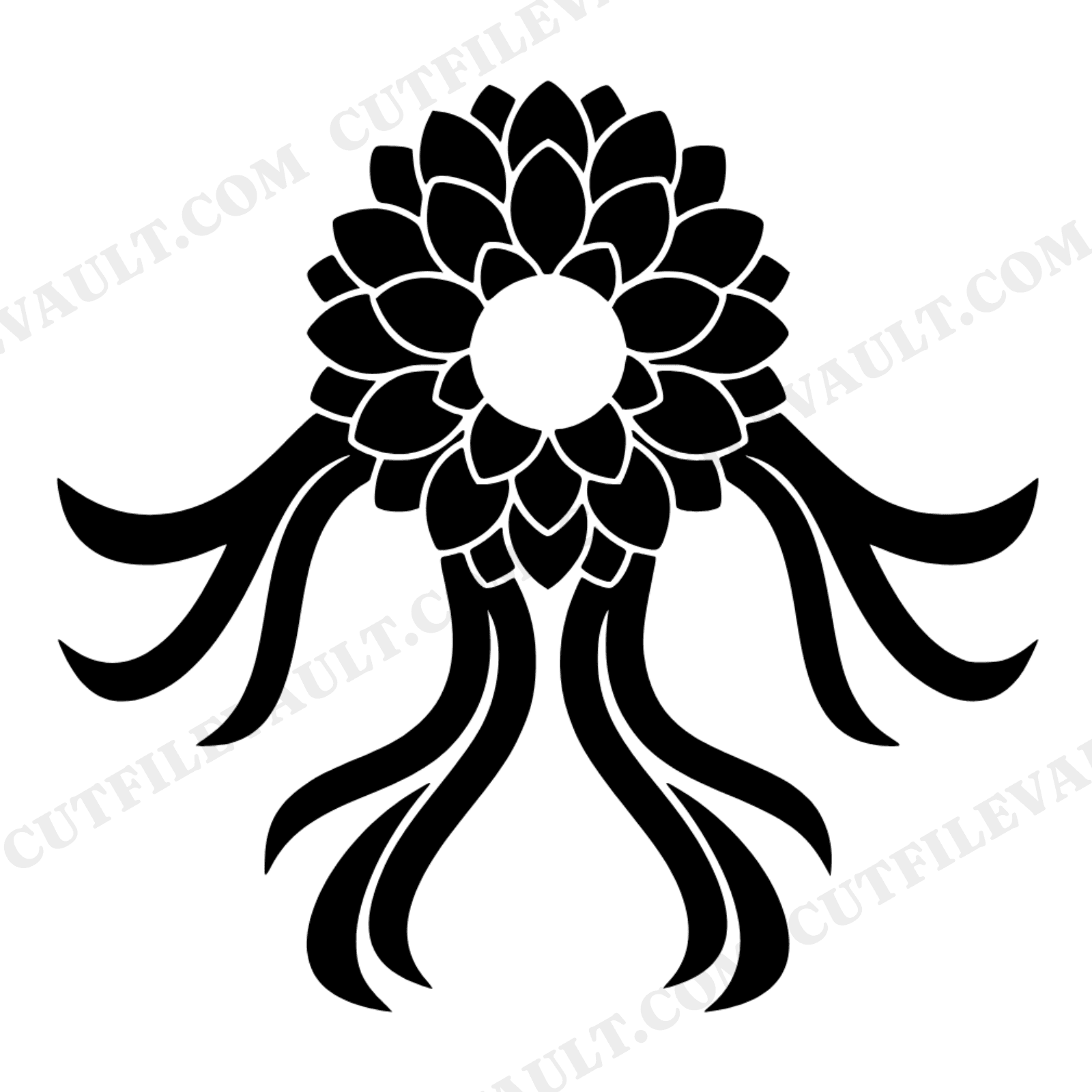Retro Bridal Bouquet Mandala SVG PNG, 70s Wedding Bouquet Cut File, Bridal Shower Decor Sign, view 1