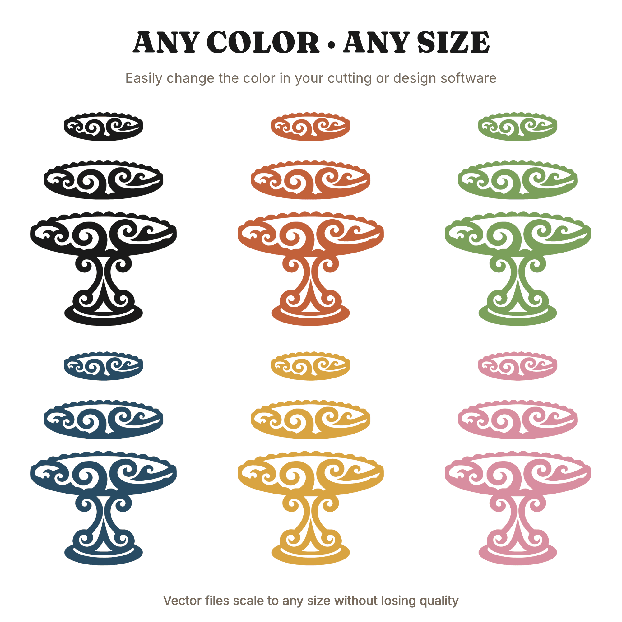 Retro Wave Tiered Cake Stand SVG PNG, 70s Bridal Shower Decor, Wedding Bakery Silhouette Cut File, view 2