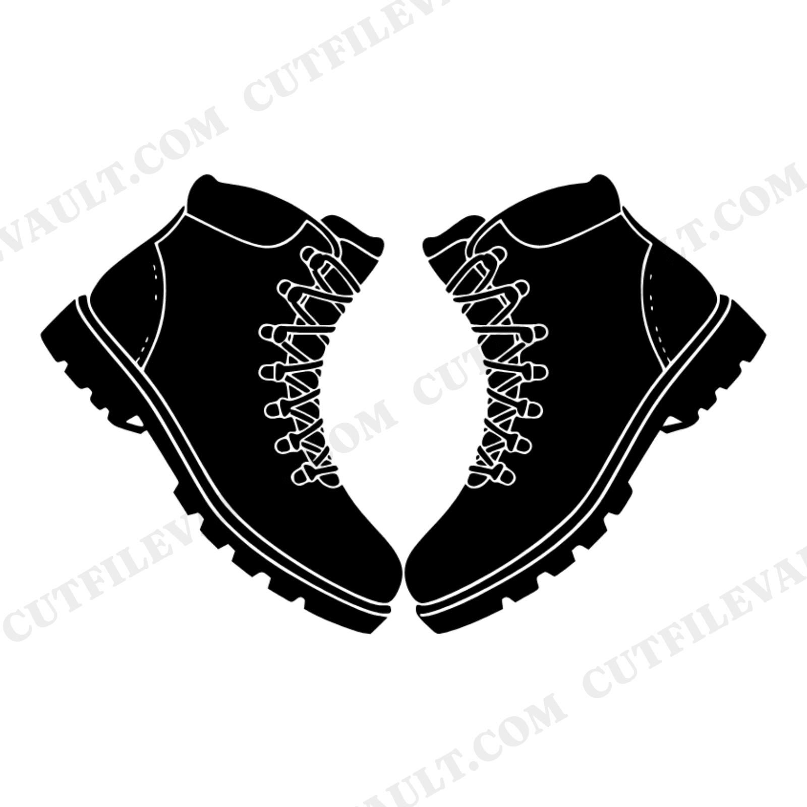 Hiking Boots Heart SVG PNG, Fall Trail Love Cut File, Outdoor Adventure Clipart, Nature Lover Design, view 1